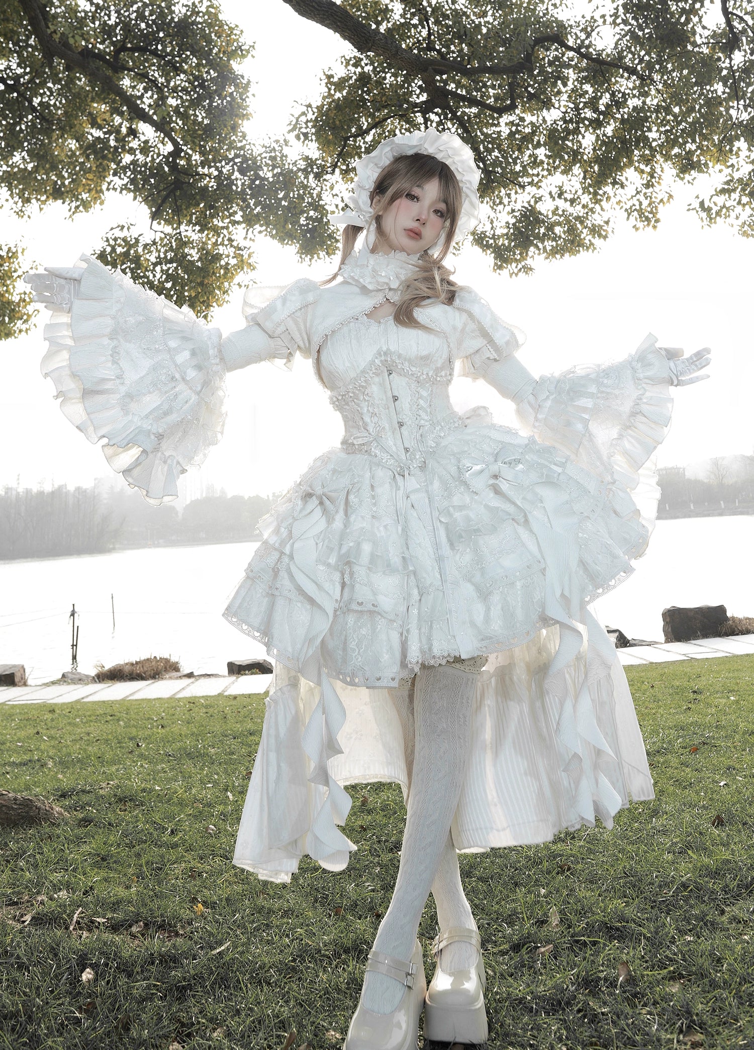 Smoothy - Caliburn - Gothic Lolita JSK Dress with Bolero with Detachable Sleeves - Image 9