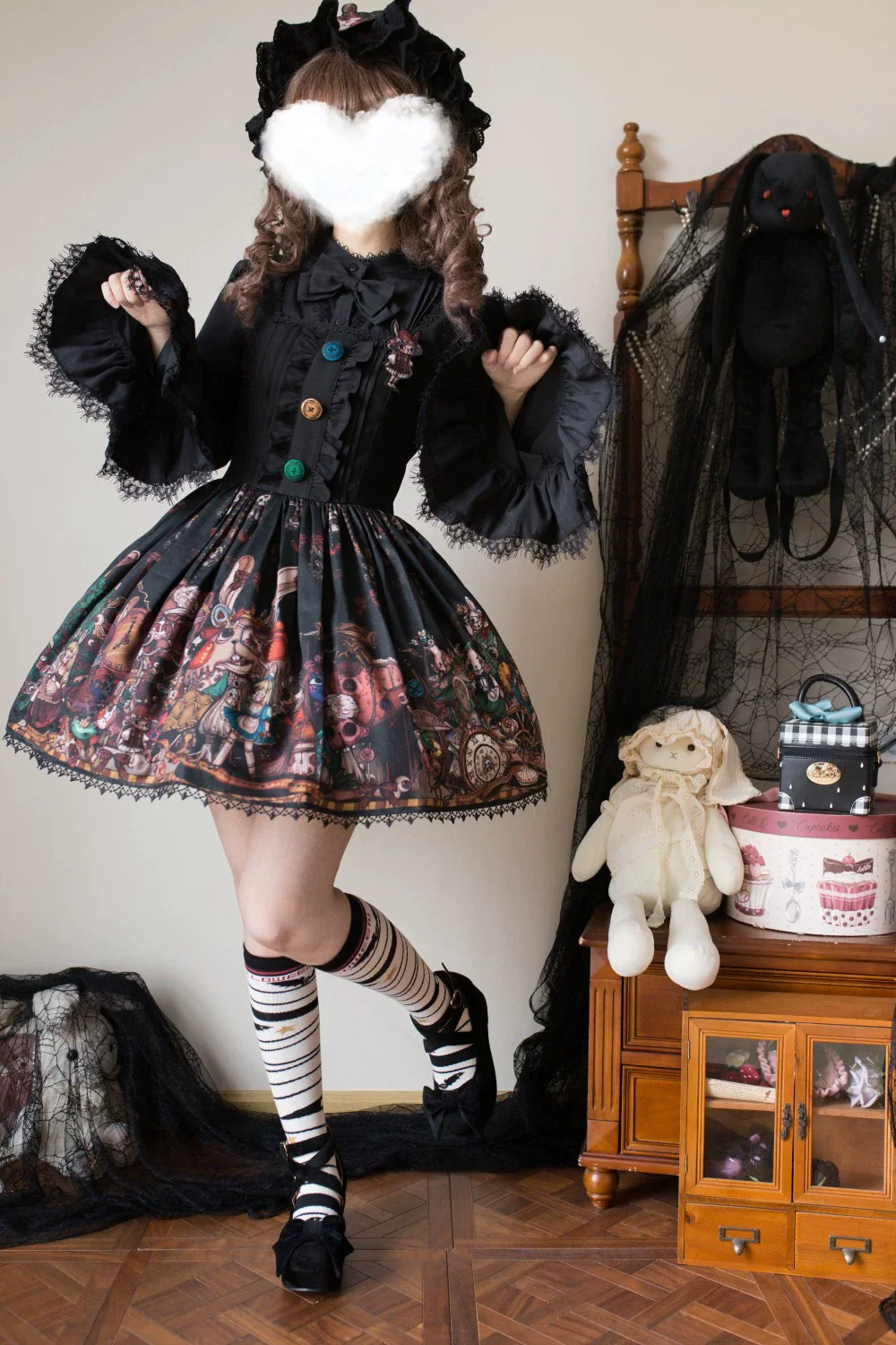 Rabbit Kingdom - Gothic Lolita JSK Suit Printed Lolita Dress - Image 4