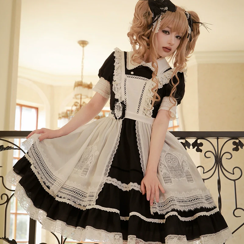 Winter Evening Prayer - Gothic Lolita Jumper Dress Embroidered Candlestick OP Dress - Image 8