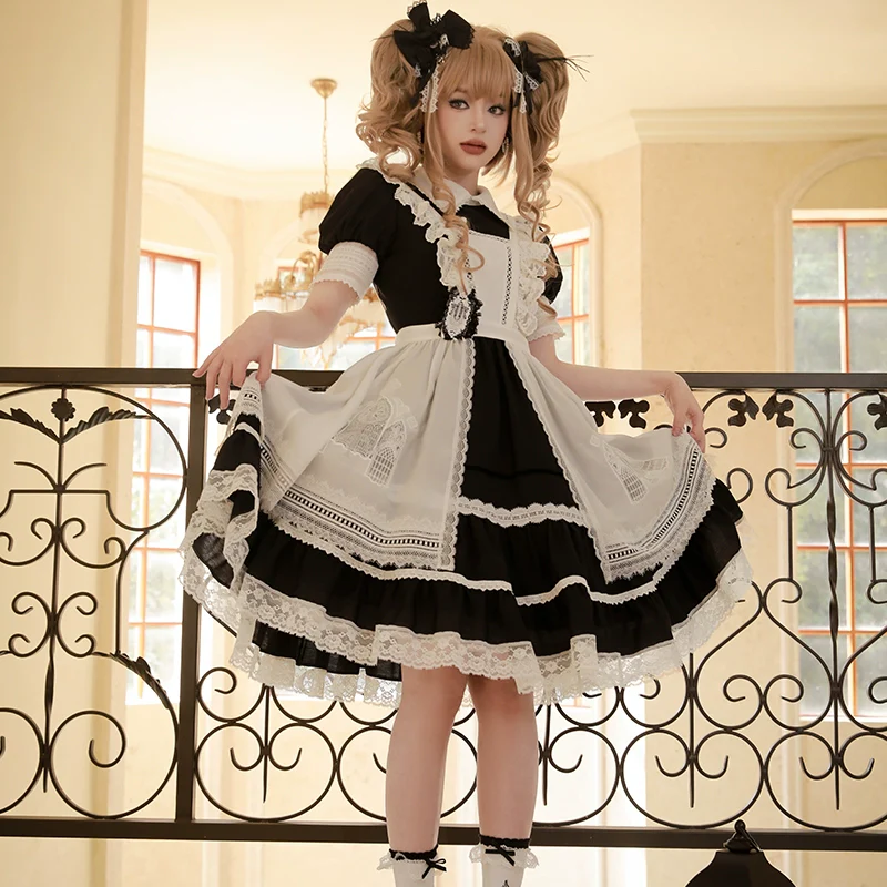 Winter Evening Prayer - Gothic Lolita Jumper Dress Embroidered Candlestick OP Dress - Image 9