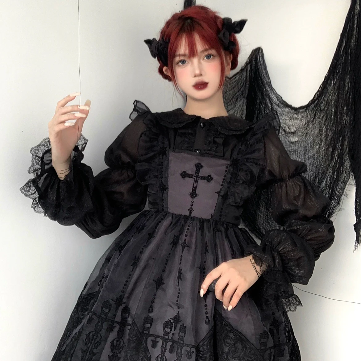 Cross Witch - Gothic Lolita Jumper Dress Suspender Dress - Image 7