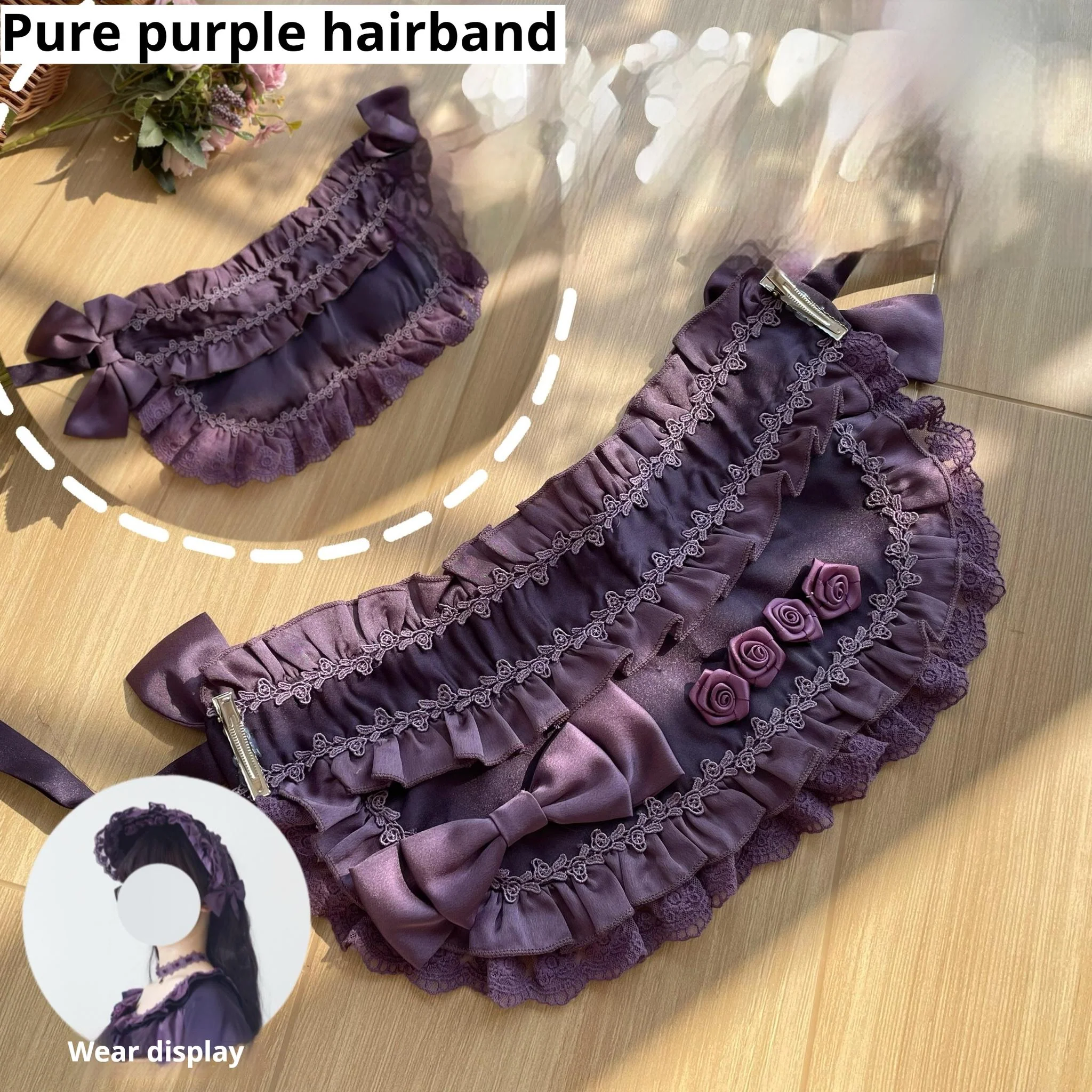 Stacked Black Currant - Gothic Lolita OP Dress, Detachable Skirt Hem - Image 30