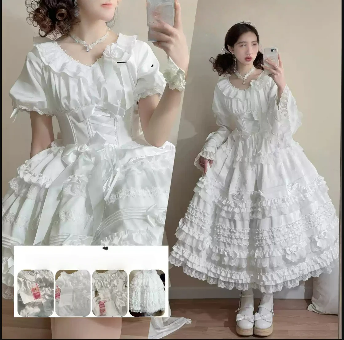 Stacked Black Currant - Gothic Lolita OP Dress, Detachable Skirt Hem - Image 36