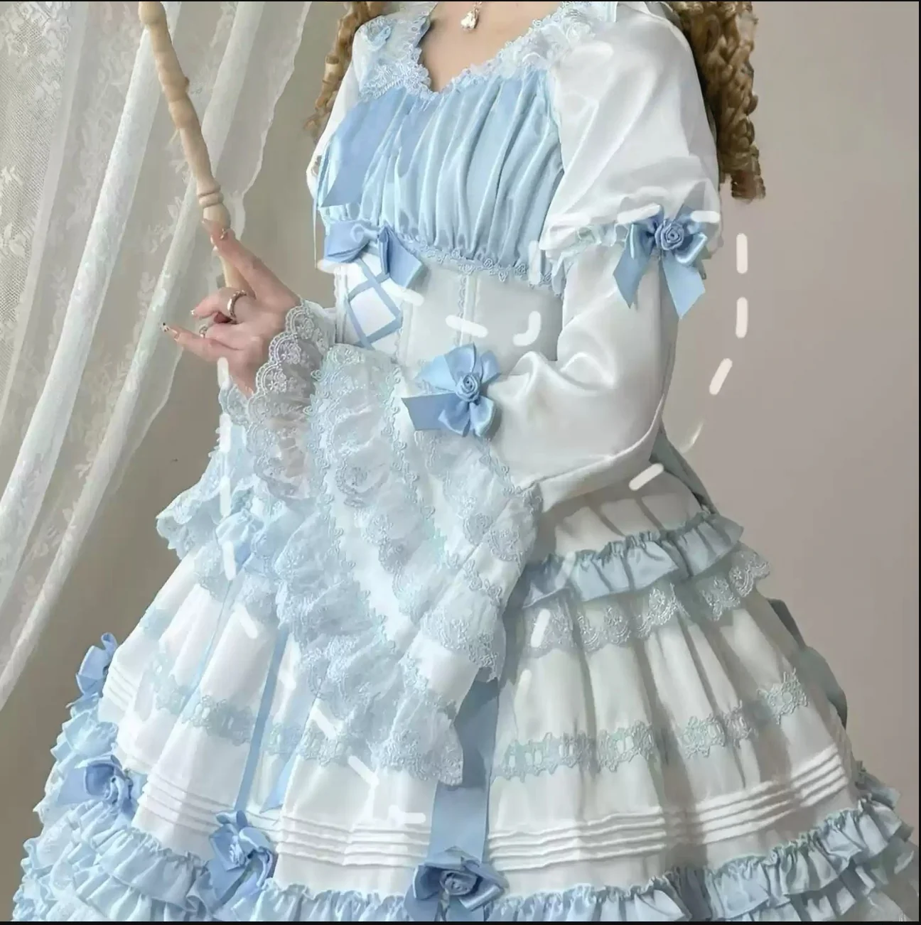Stacked Black Currant - Gothic Lolita OP Dress, Detachable Skirt Hem - Image 38