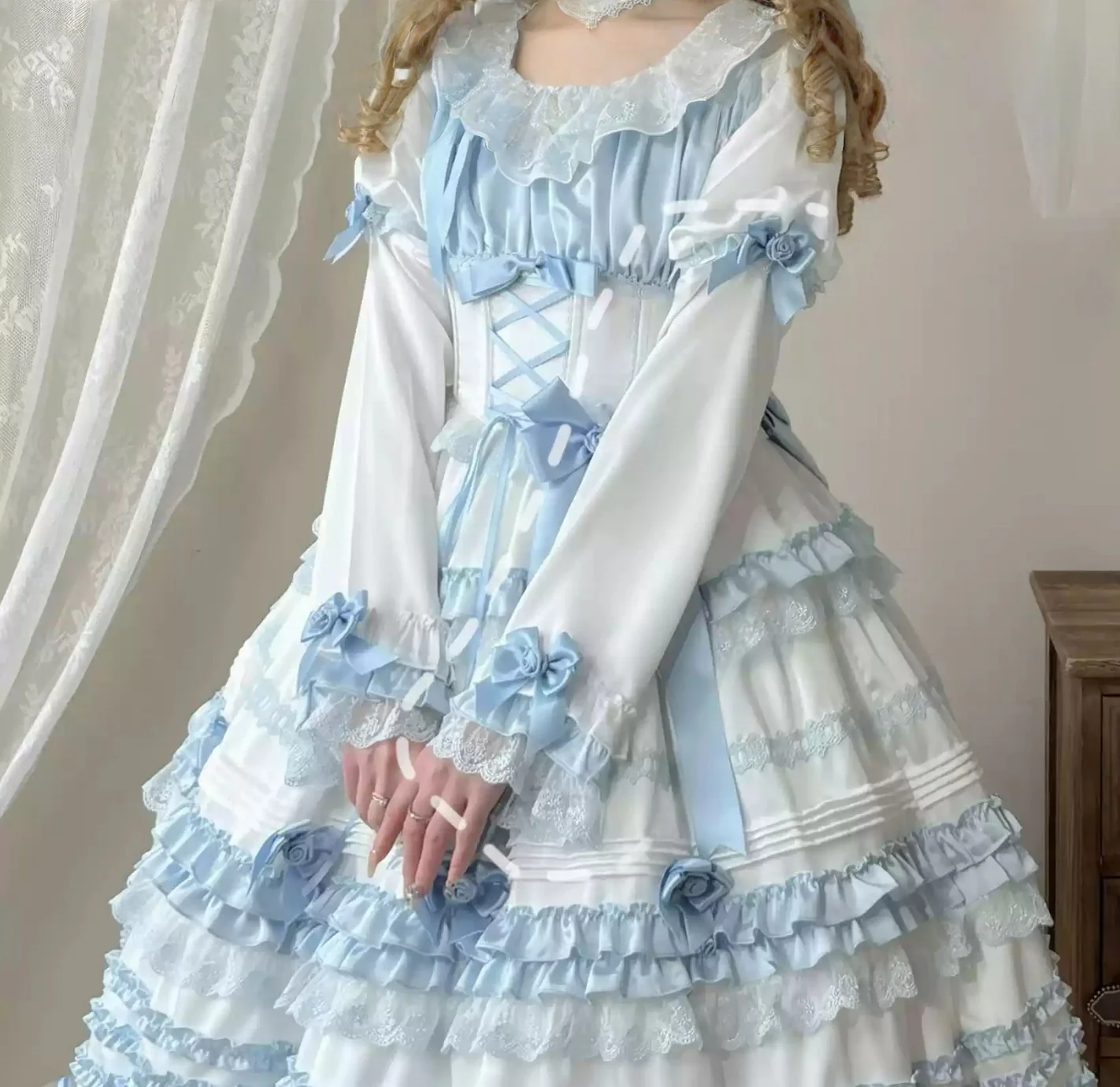 Stacked Black Currant - Gothic Lolita OP Dress, Detachable Skirt Hem - Image 39