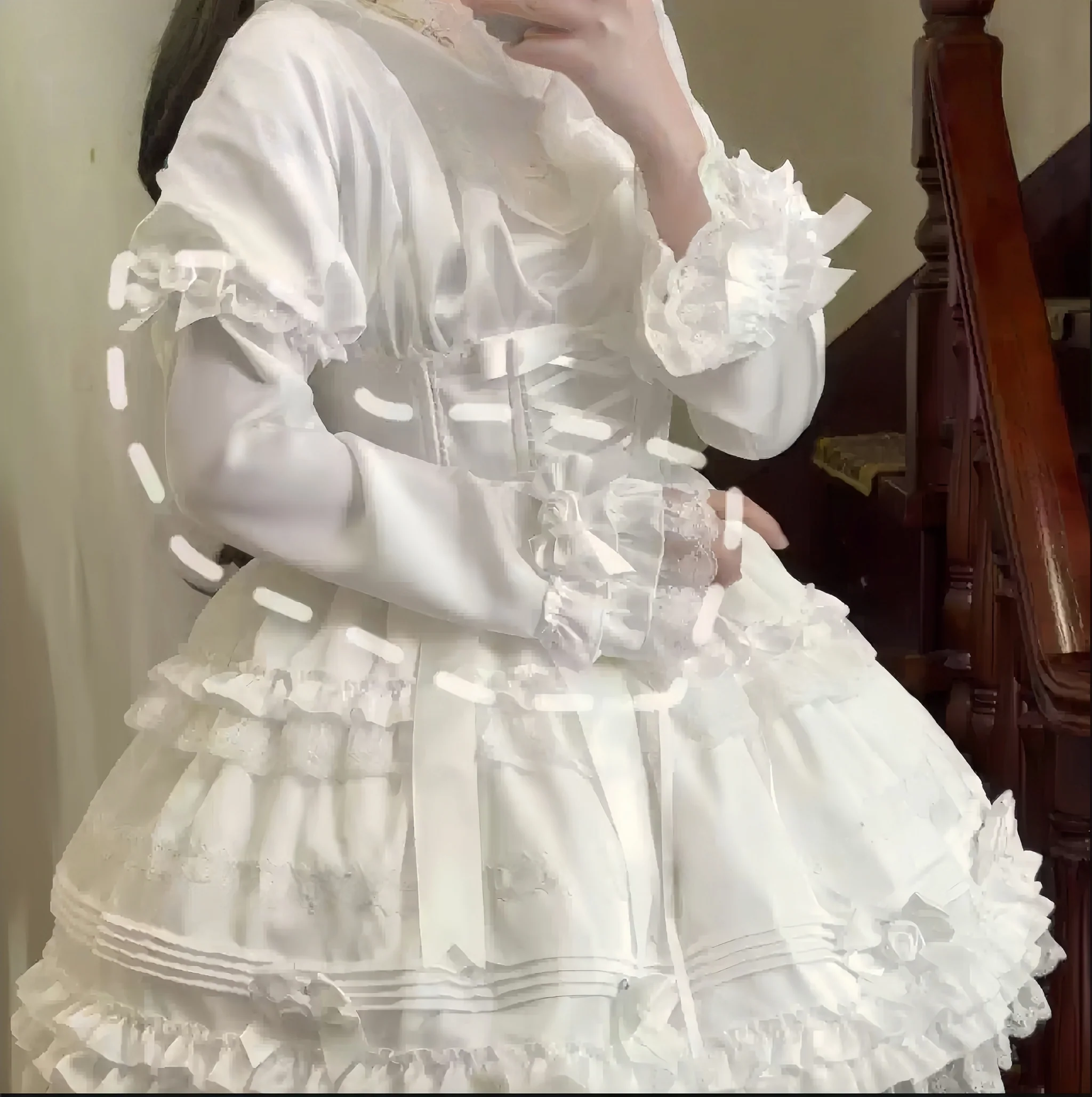 Stacked Black Currant - Gothic Lolita OP Dress, Detachable Skirt Hem - Image 43
