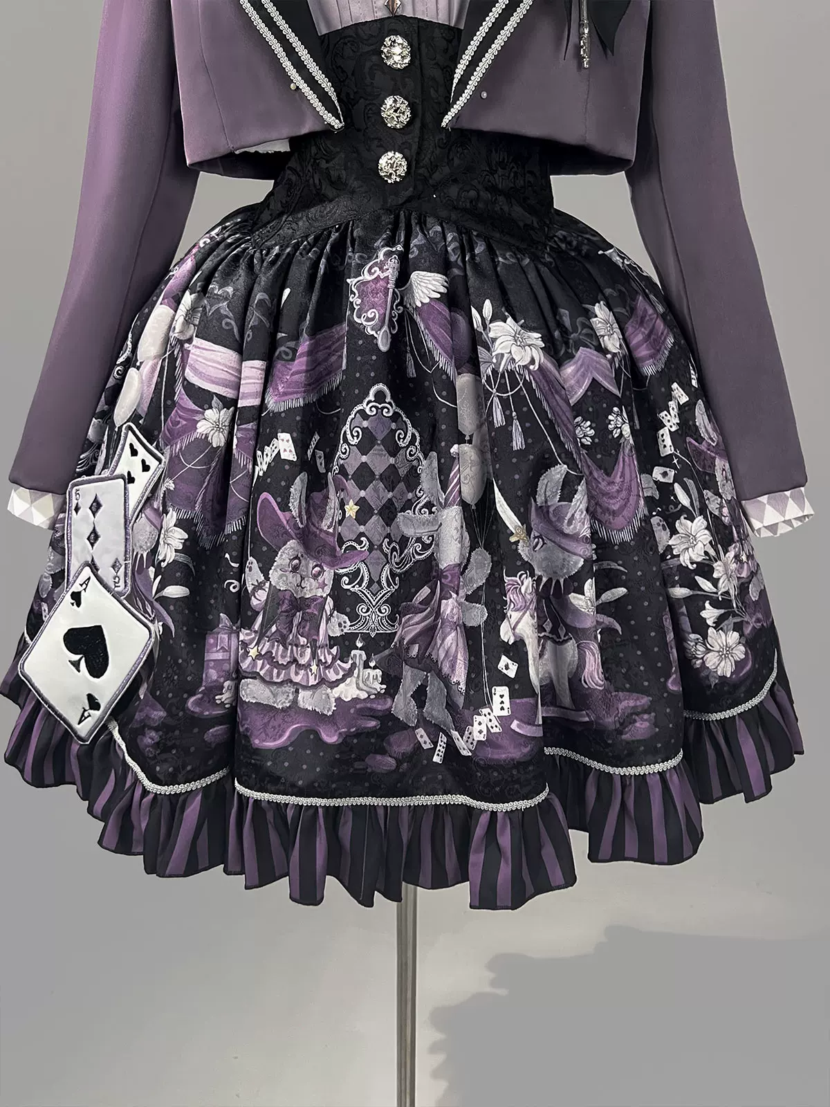Magic Troupe - Gothic Lolita Outfit, Bunny Printed Skirt - Image 13