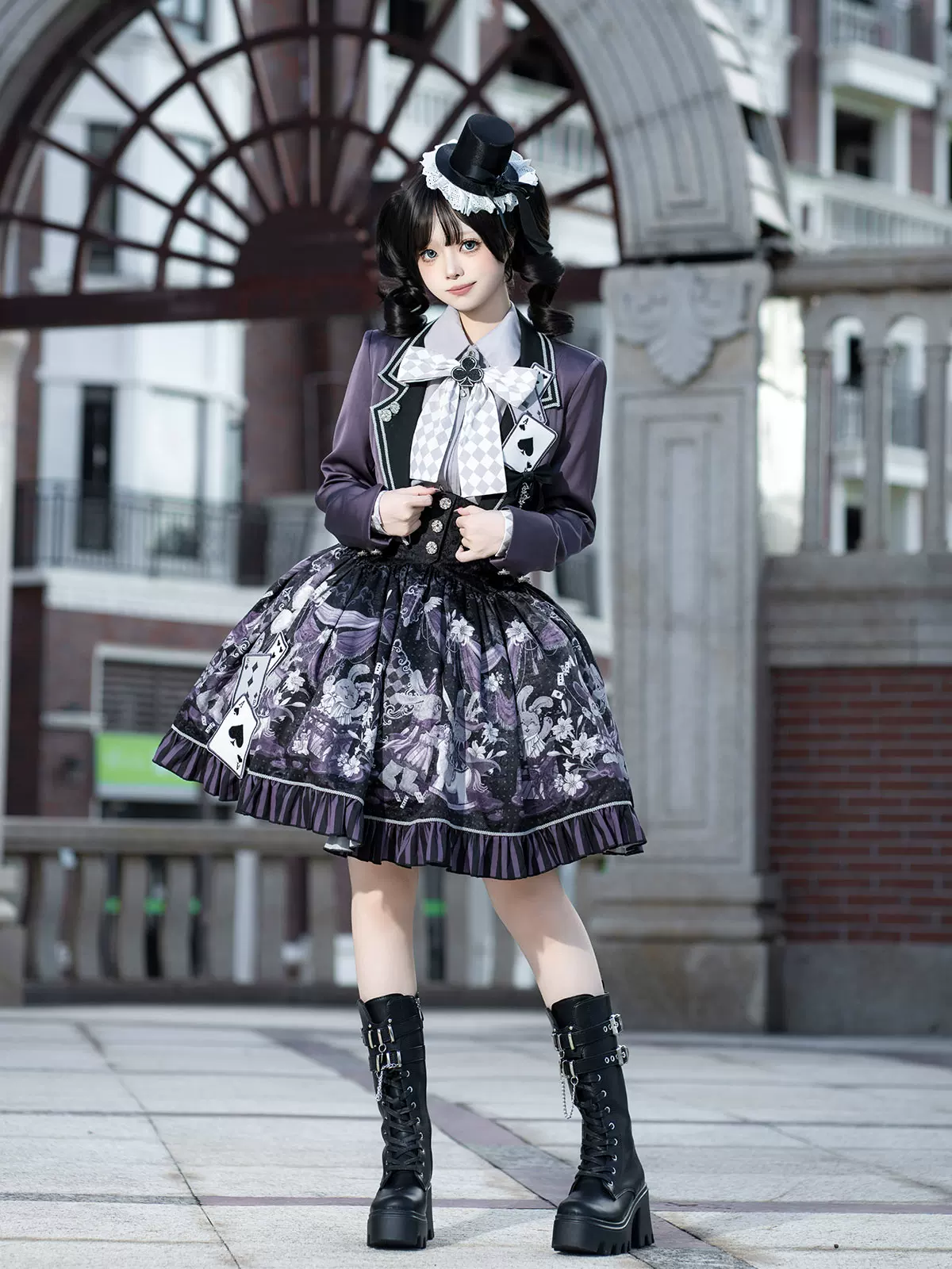Magic Troupe - Gothic Lolita Outfit, Bunny Printed Skirt - Image 5