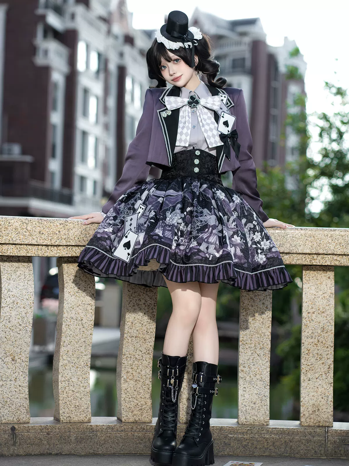 Magic Troupe - Gothic Lolita Outfit, Bunny Printed Skirt - Image 6