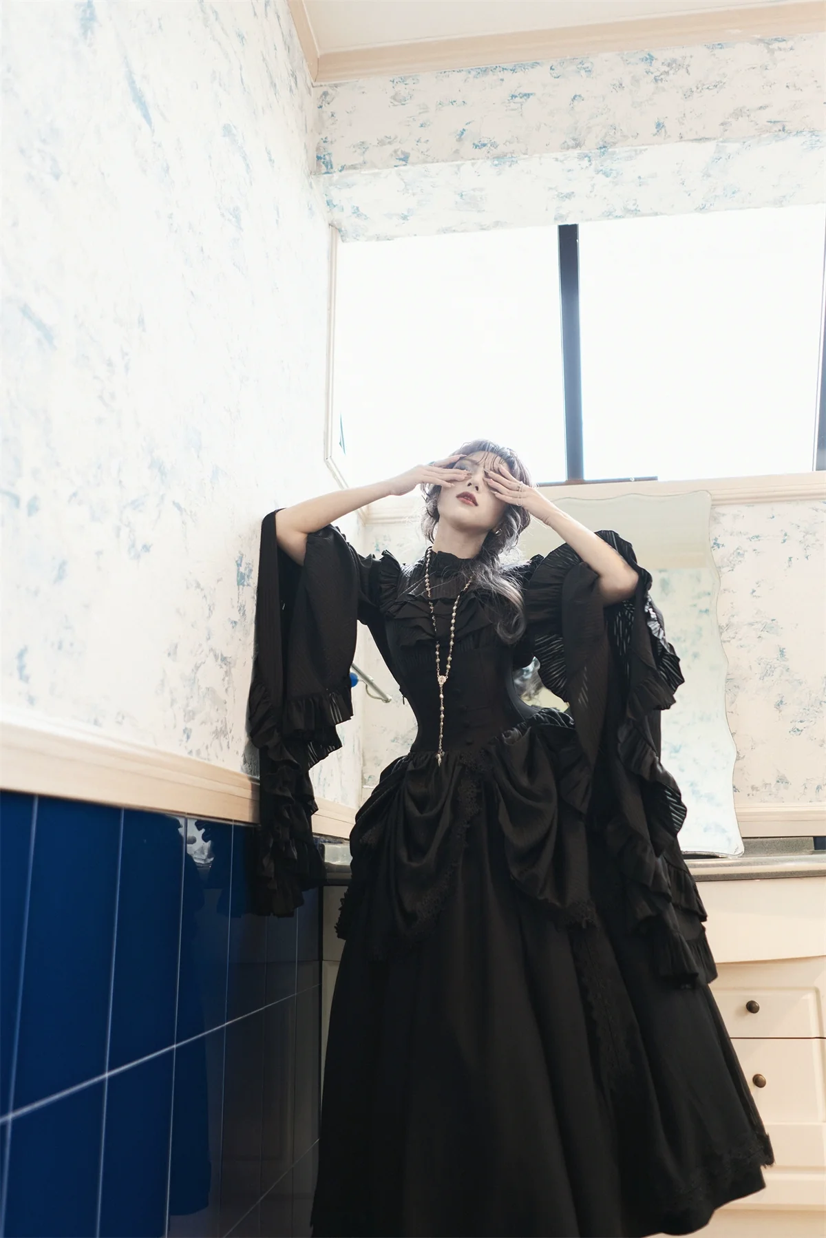 Muppet Mind Ben - Dreaming - Gothic Lolita Princess Sleeves Blouse Striped Printing - Image 22