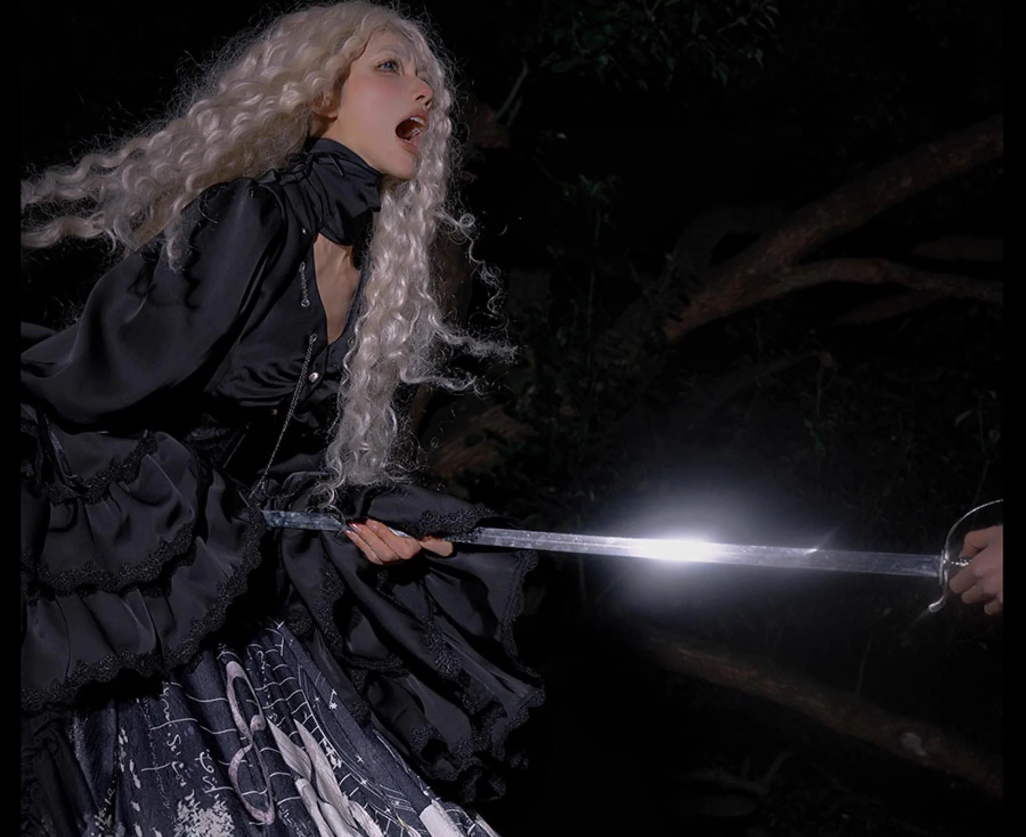 Reborn Ancient God - Gothic Lolita Shirt & Skirt Set - Image 22