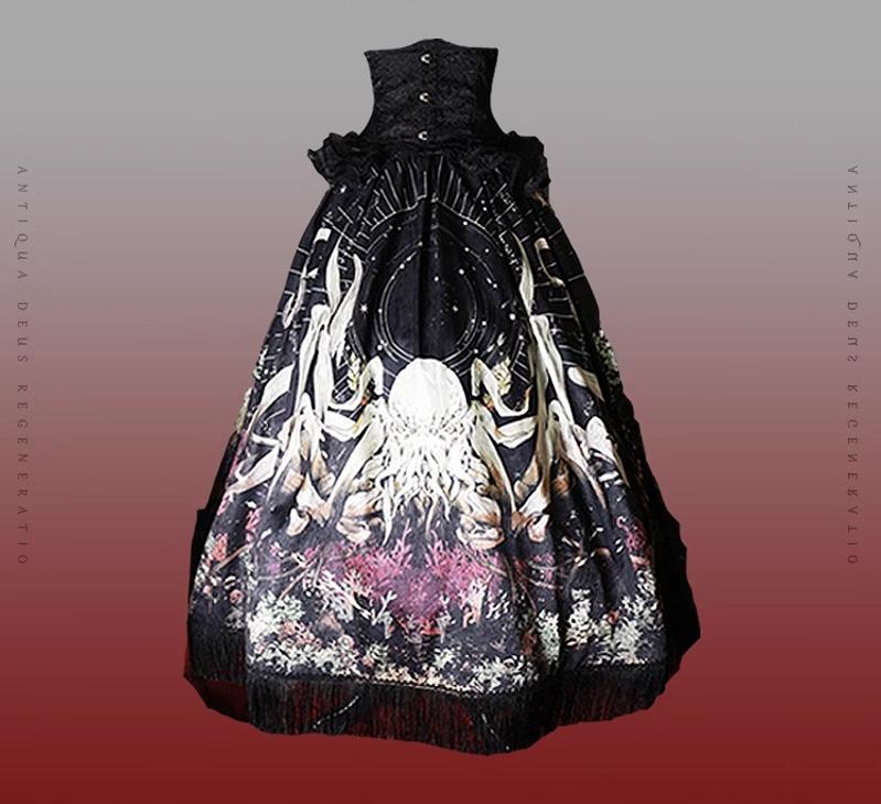 Reborn Ancient God - Gothic Lolita Shirt & Skirt Set - Image 43