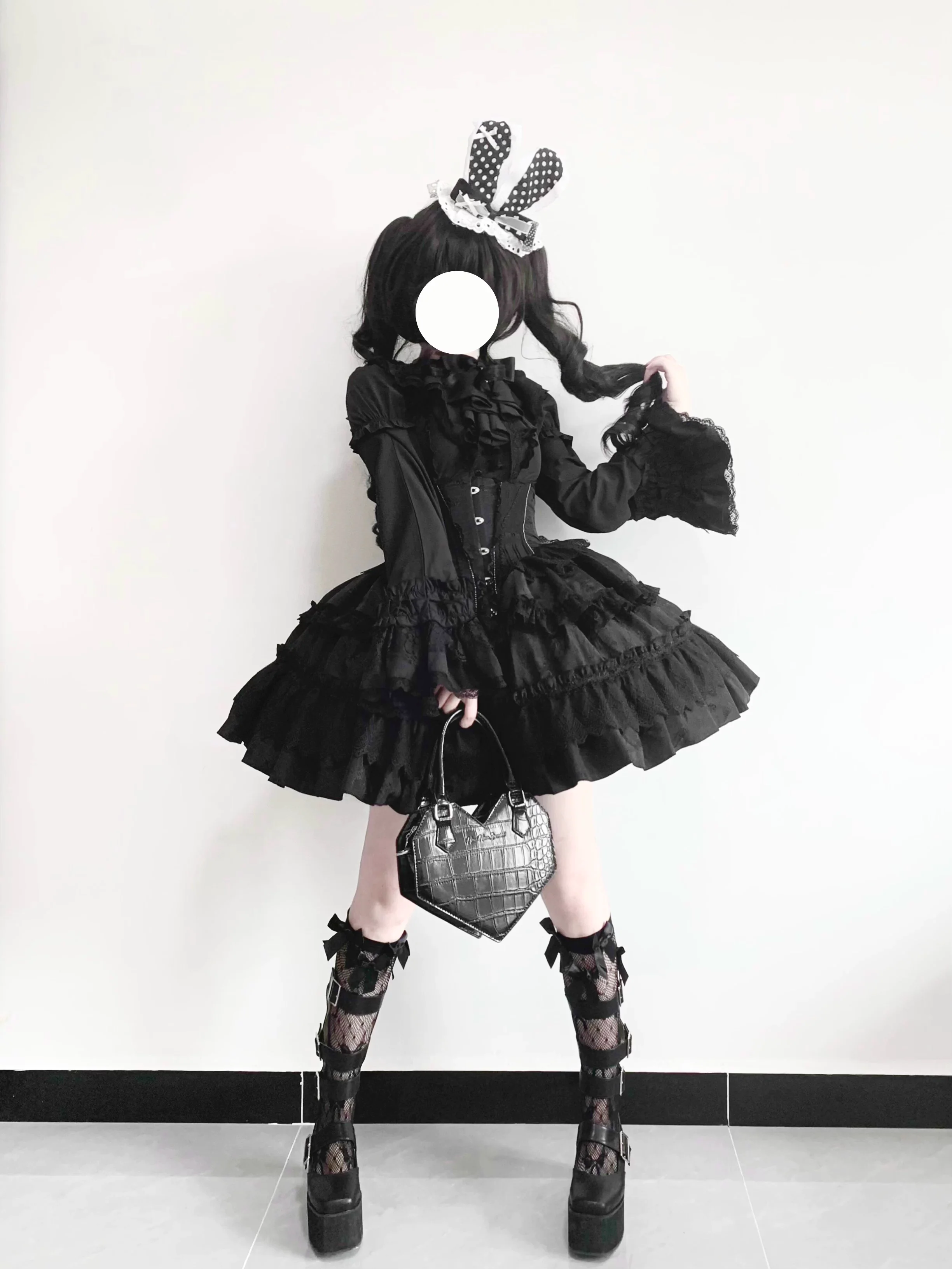 Eclipse Night - Gothic Lolita Shirt Set, Boning Corset Skirt - Image 10