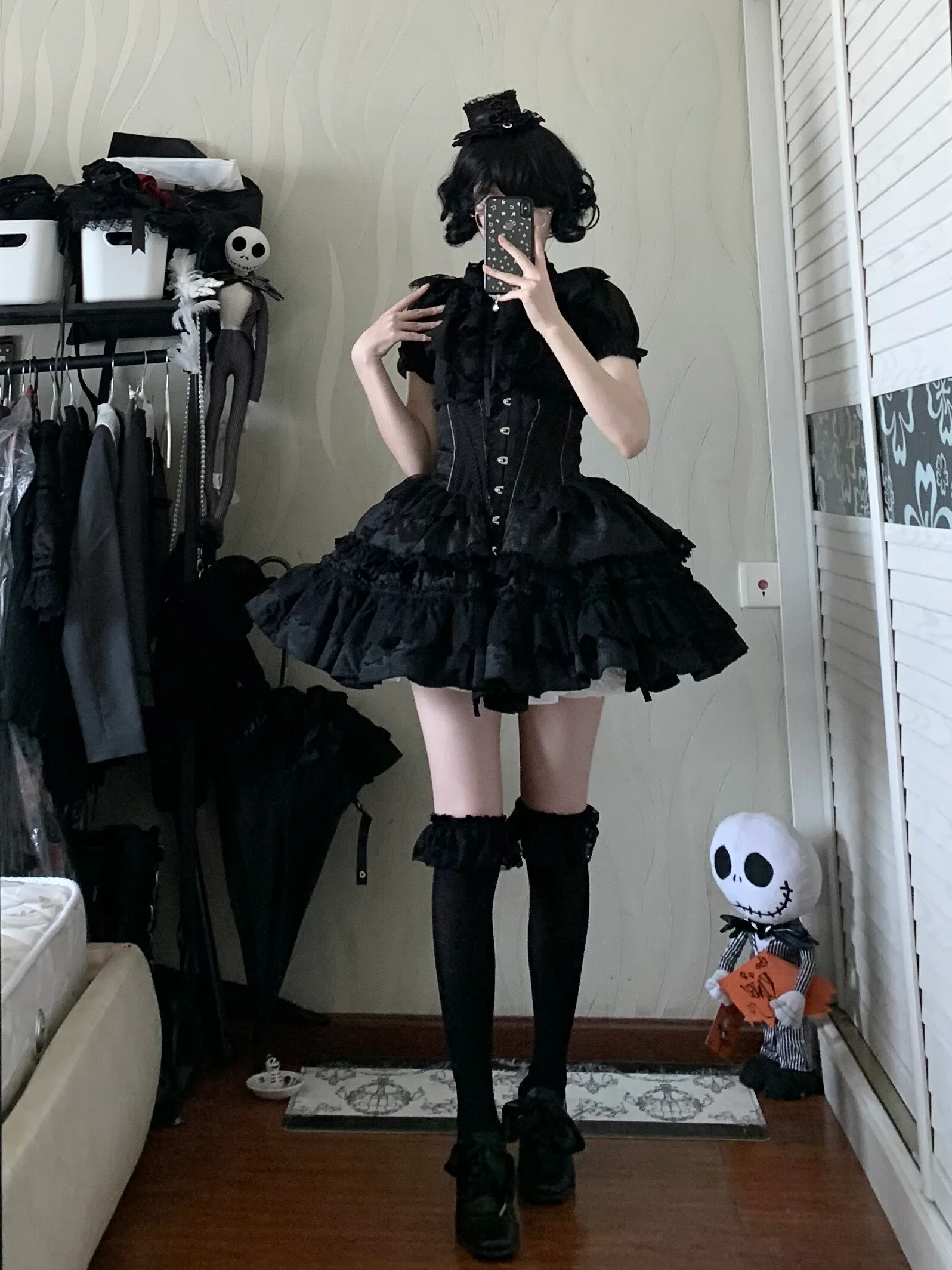 Eclipse Night - Gothic Lolita Shirt Set, Boning Corset Skirt - Image 3