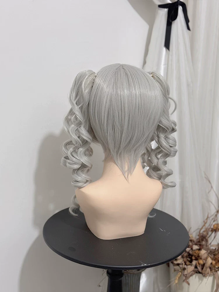 Gothic Lolita Short Wig, Detachable Curl Ponytails - Image 9