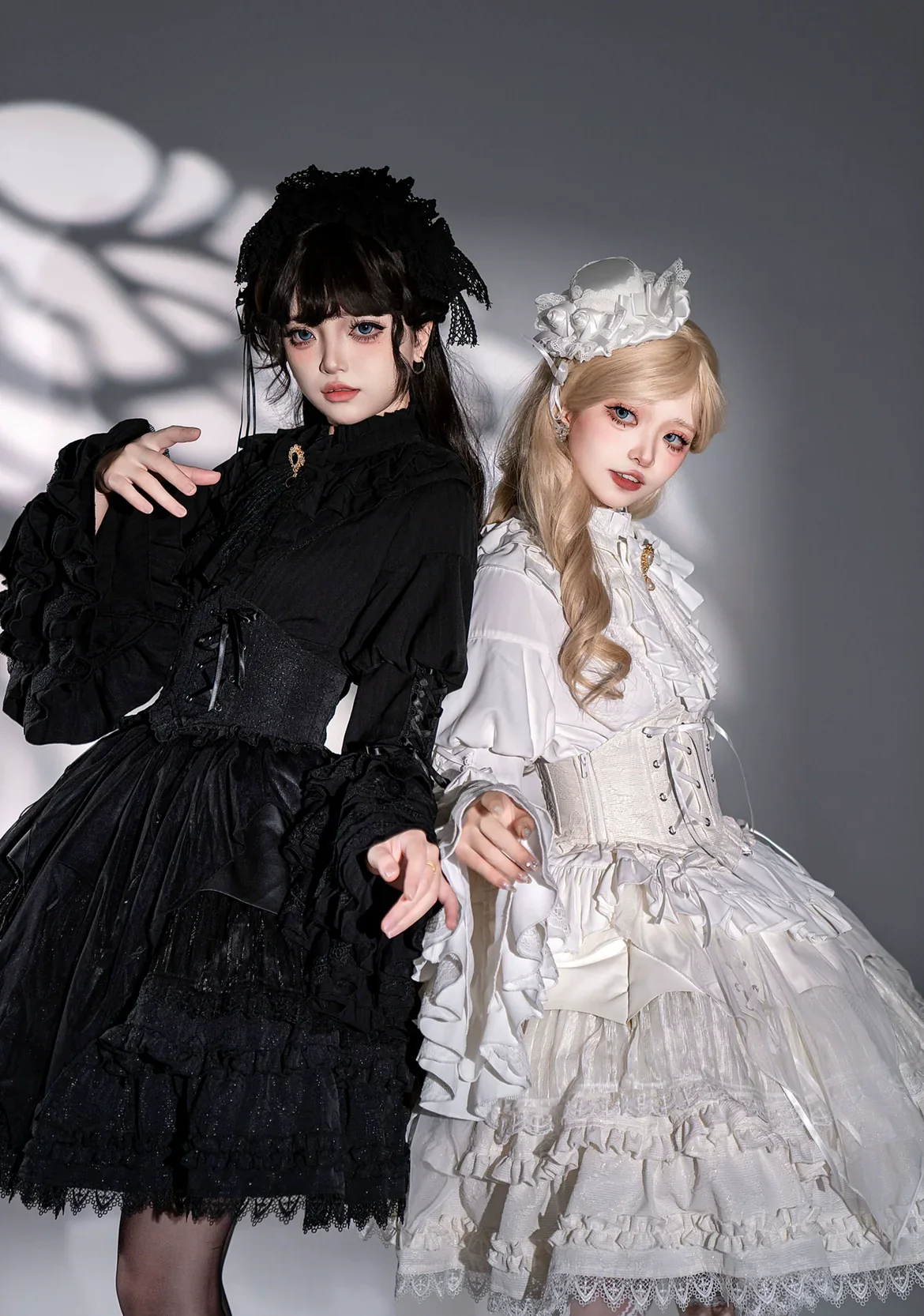Good and Evil Angel - Gothic Lolita SK, Retro Princess Sleeve Blouse - Image 3