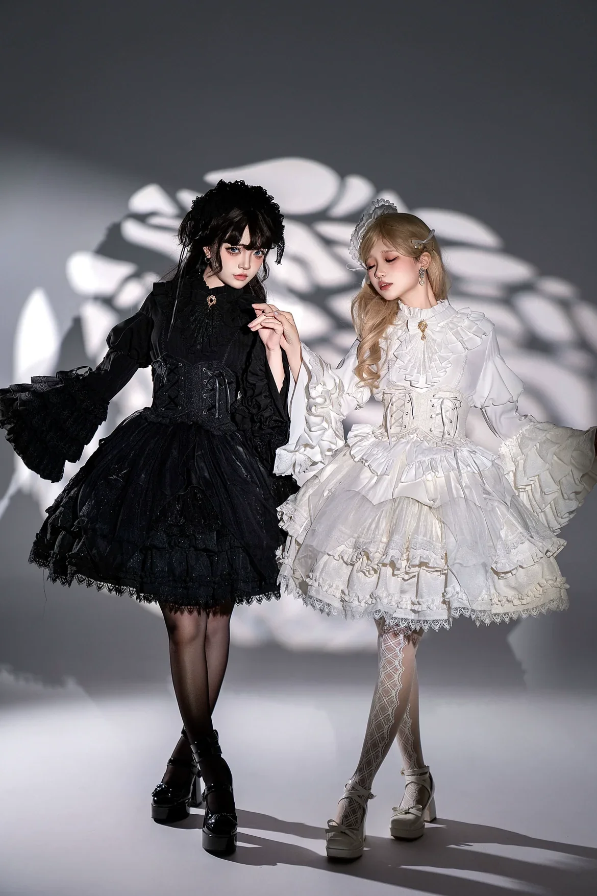 Good and Evil Angel - Gothic Lolita SK, Retro Princess Sleeve Blouse - Image 33