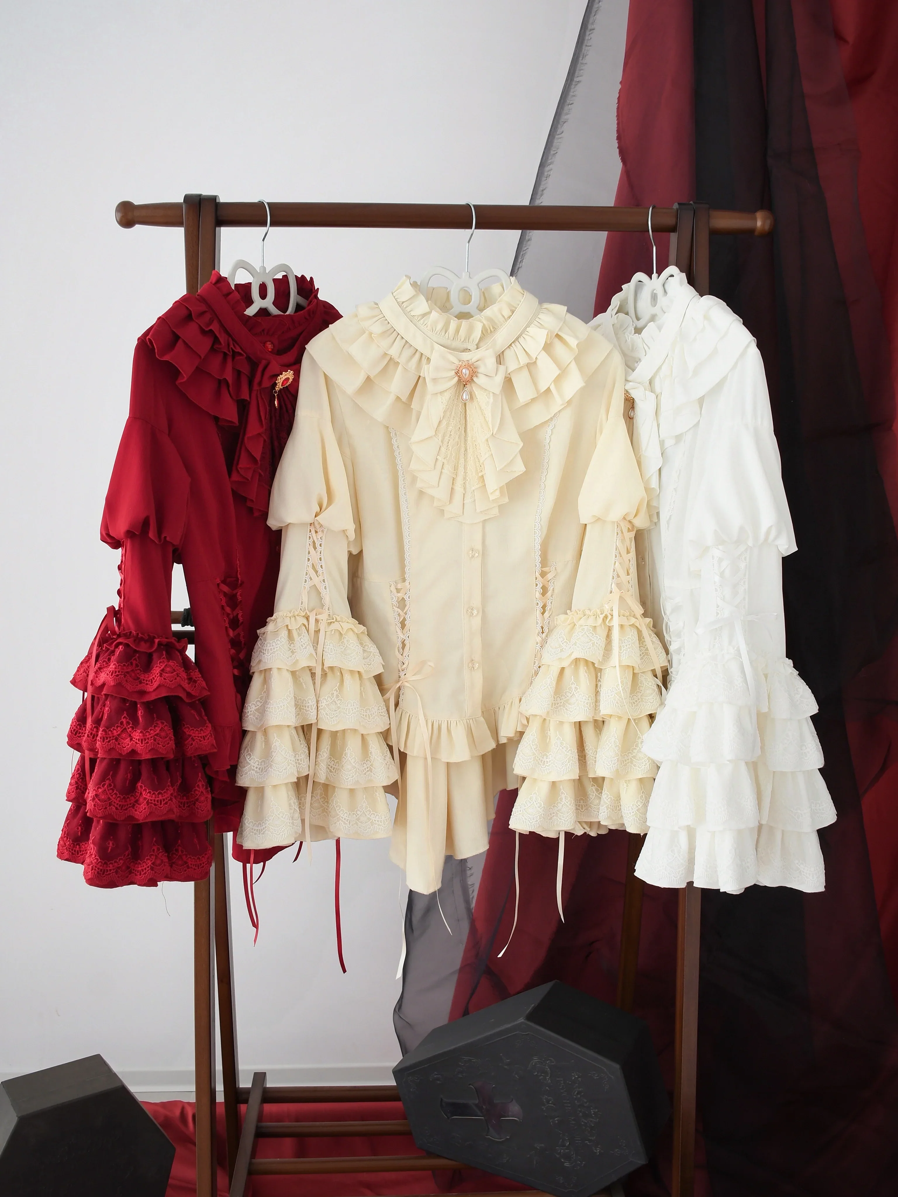 Good and Evil Angel - Gothic Lolita SK, Retro Princess Sleeve Blouse - Image 37