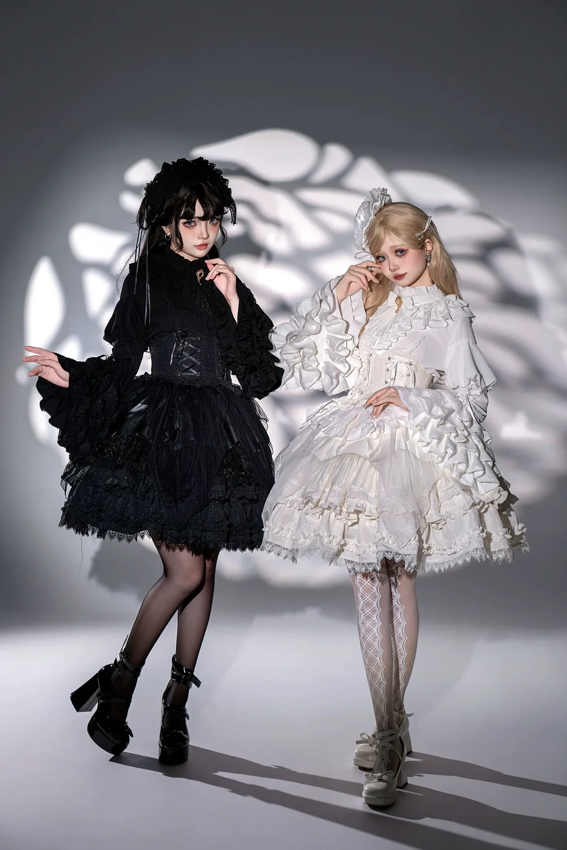 Good and Evil Angel - Gothic Lolita SK, Retro Princess Sleeve Blouse - Image 38