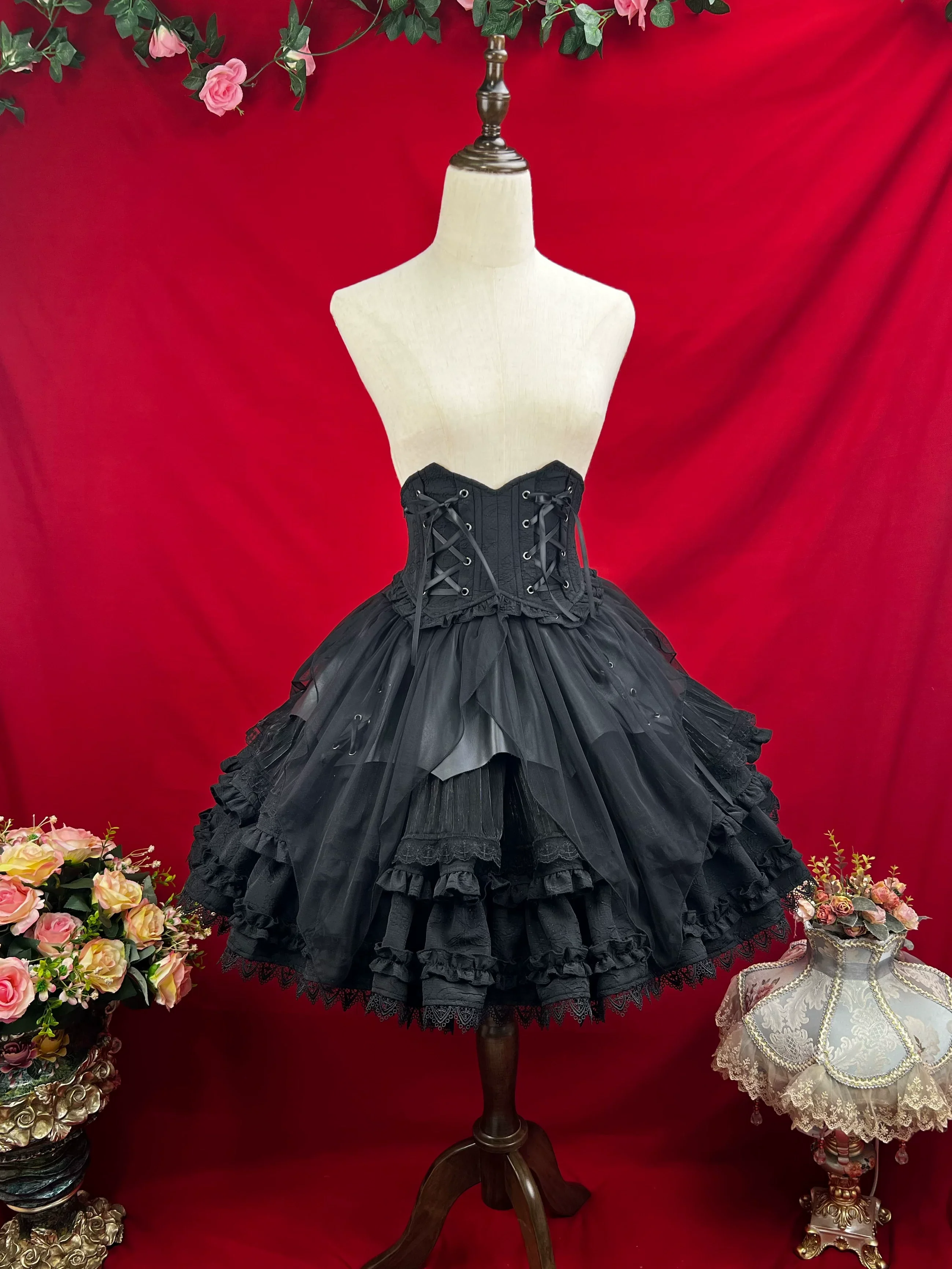 Good and Evil Angel - Gothic Lolita SK, Retro Princess Sleeve Blouse - Image 55