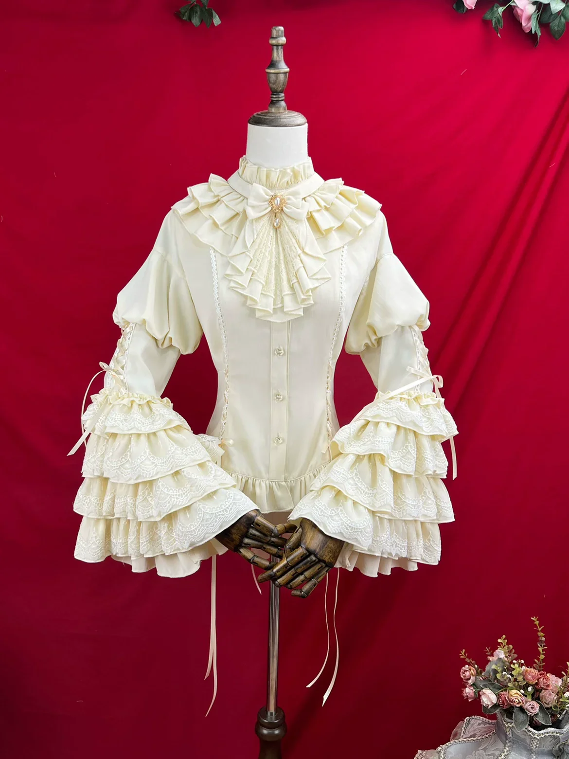 Good and Evil Angel - Gothic Lolita SK, Retro Princess Sleeve Blouse - Image 63
