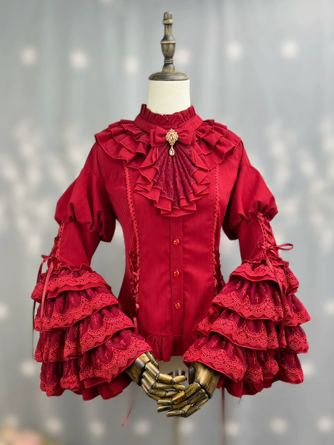 Good and Evil Angel - Gothic Lolita SK, Retro Princess Sleeve Blouse - Image 71