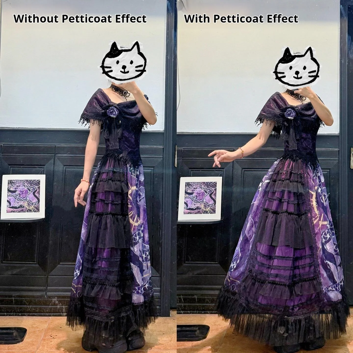 Laocoon - Gothic Lolita SK Suit With Purple Snake & Apple Print - Image 13