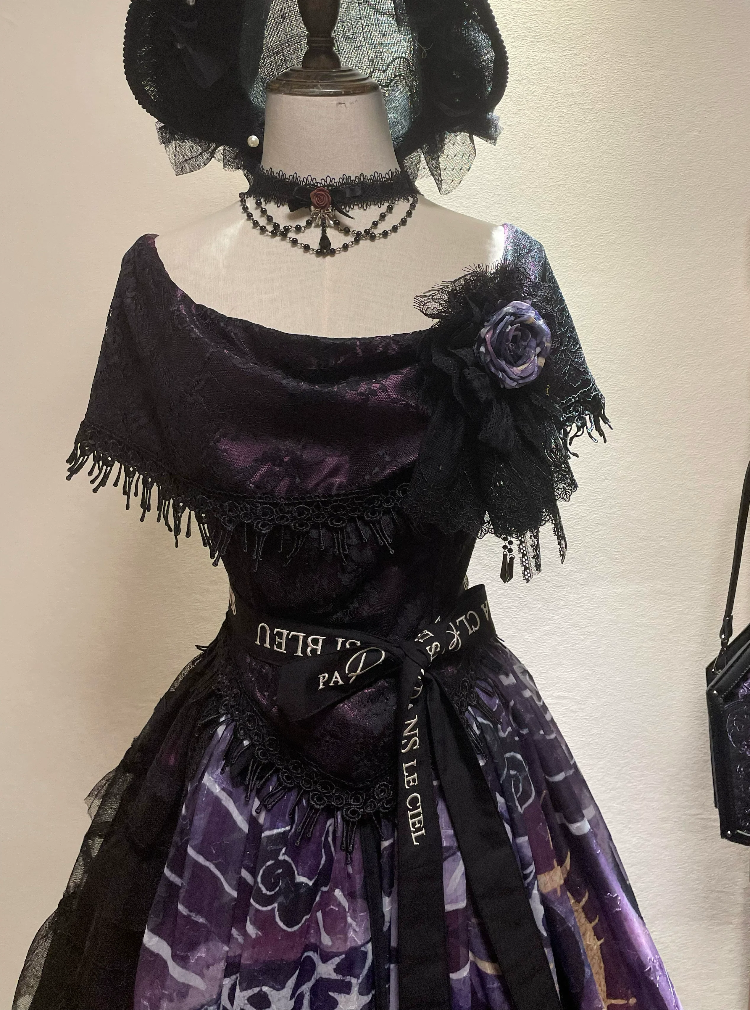 Laocoon - Gothic Lolita SK Suit With Purple Snake & Apple Print - Image 14