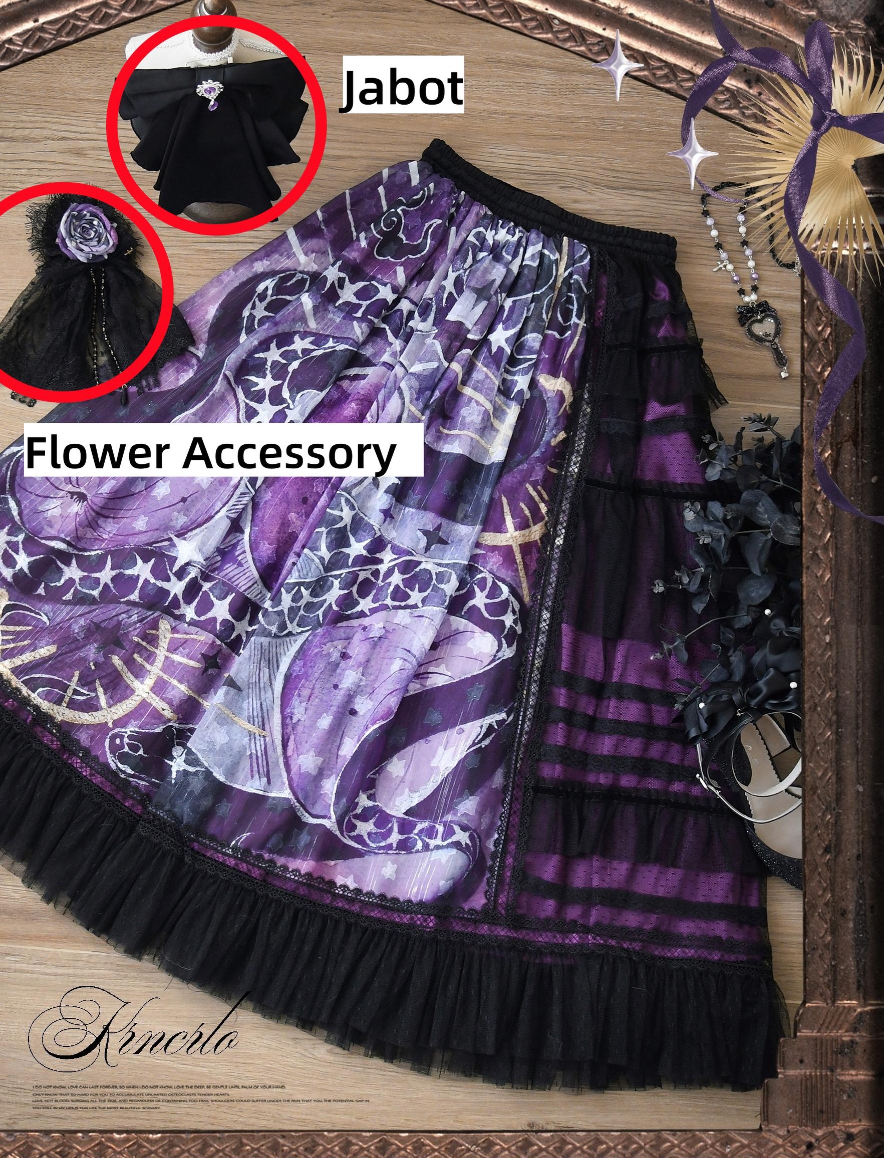 Laocoon - Gothic Lolita SK Suit With Purple Snake & Apple Print - Image 21