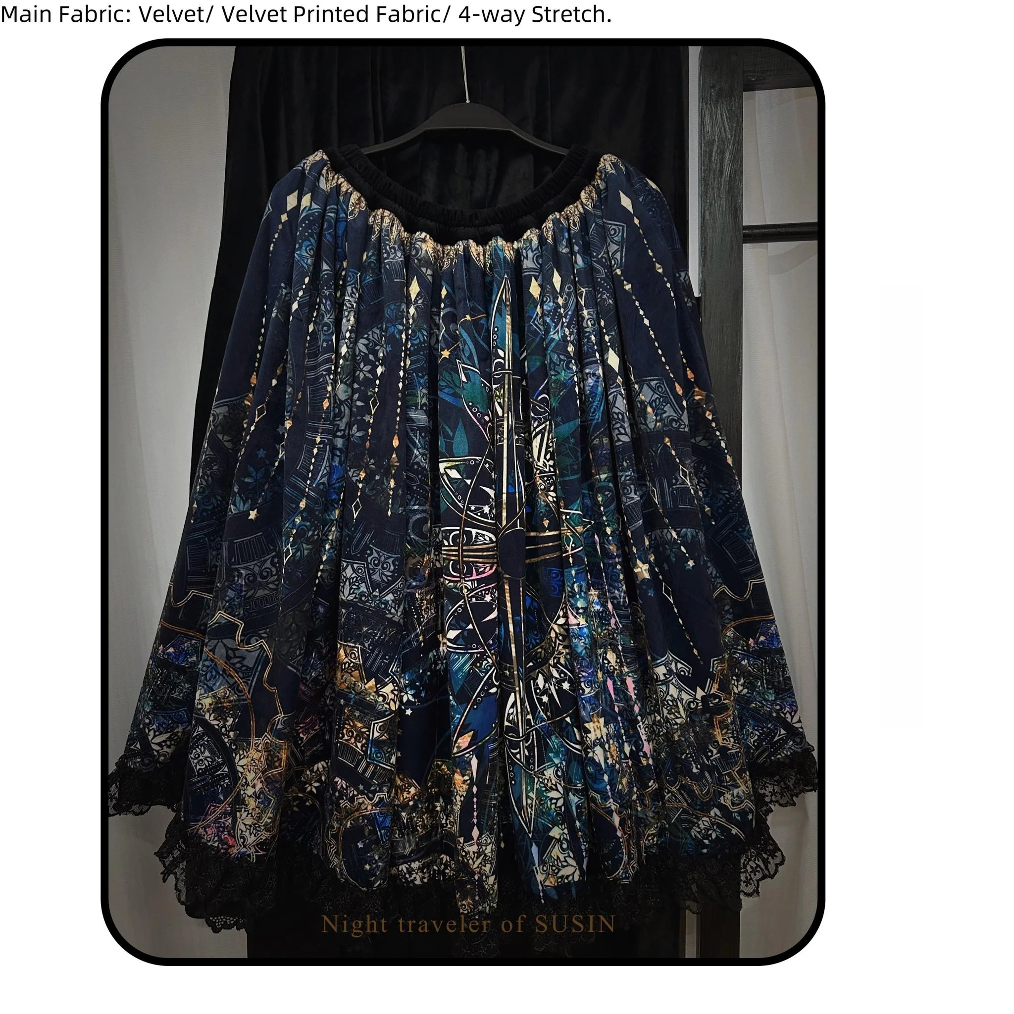 Night Traveler - Gothic Lolita Skirt Long Coat Long-Sleeved Shirt and Bustier - Image 47