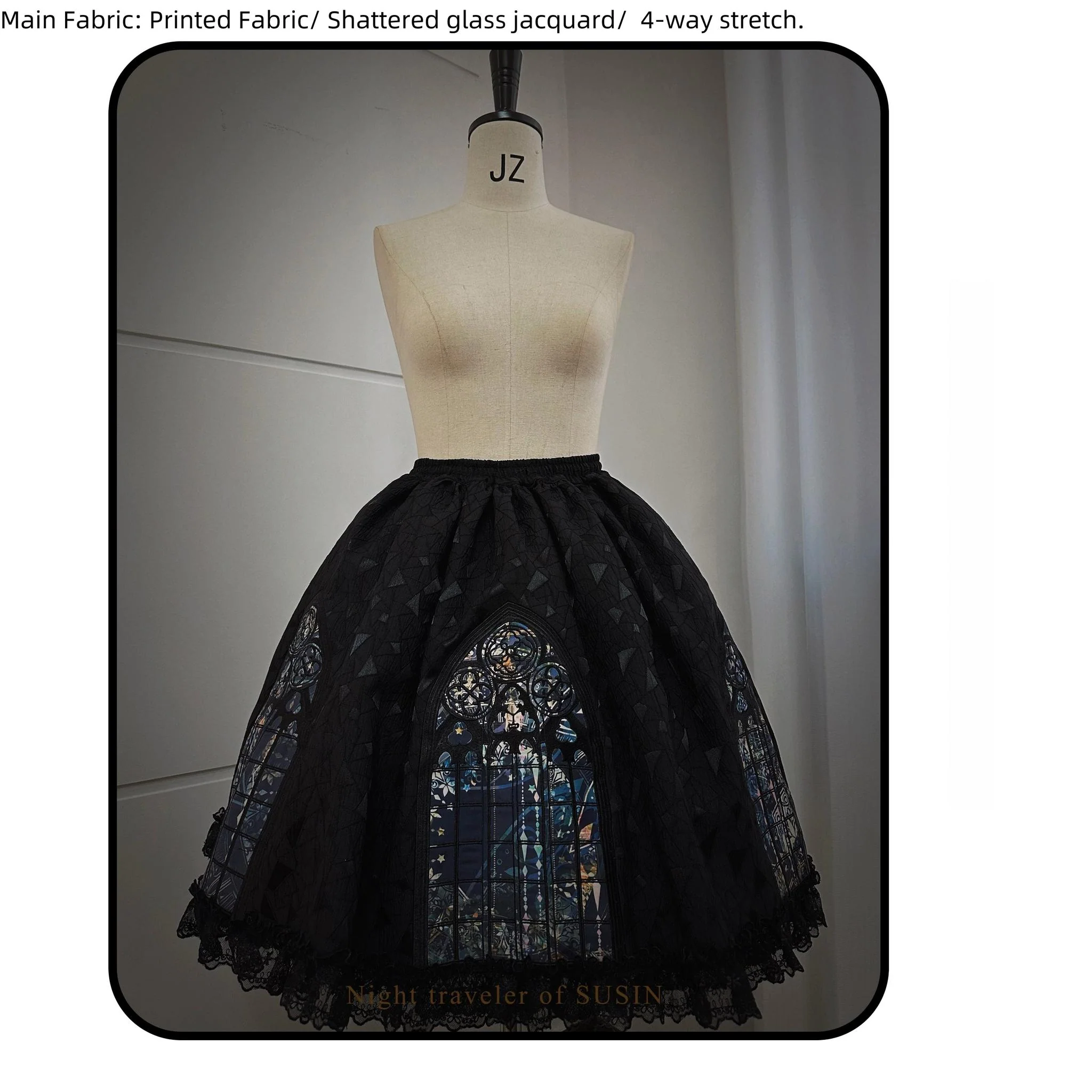 Night Traveler - Gothic Lolita Skirt Long Coat Long-Sleeved Shirt and Bustier - Image 53