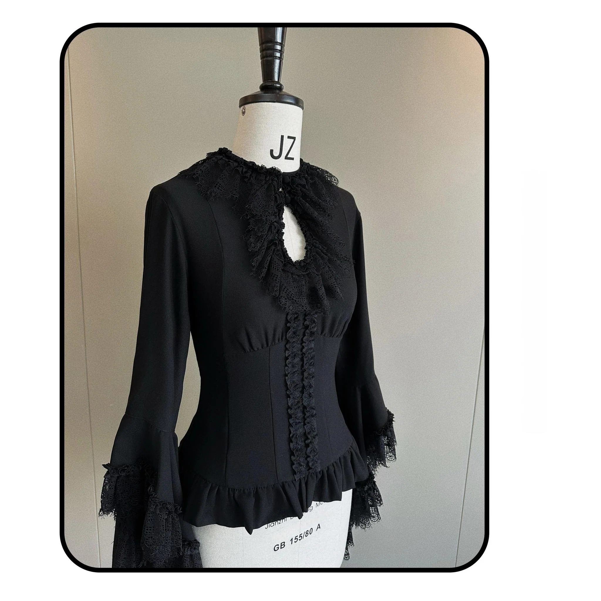 Night Traveler - Gothic Lolita Skirt Long Coat Long-Sleeved Shirt and Bustier - Image 54