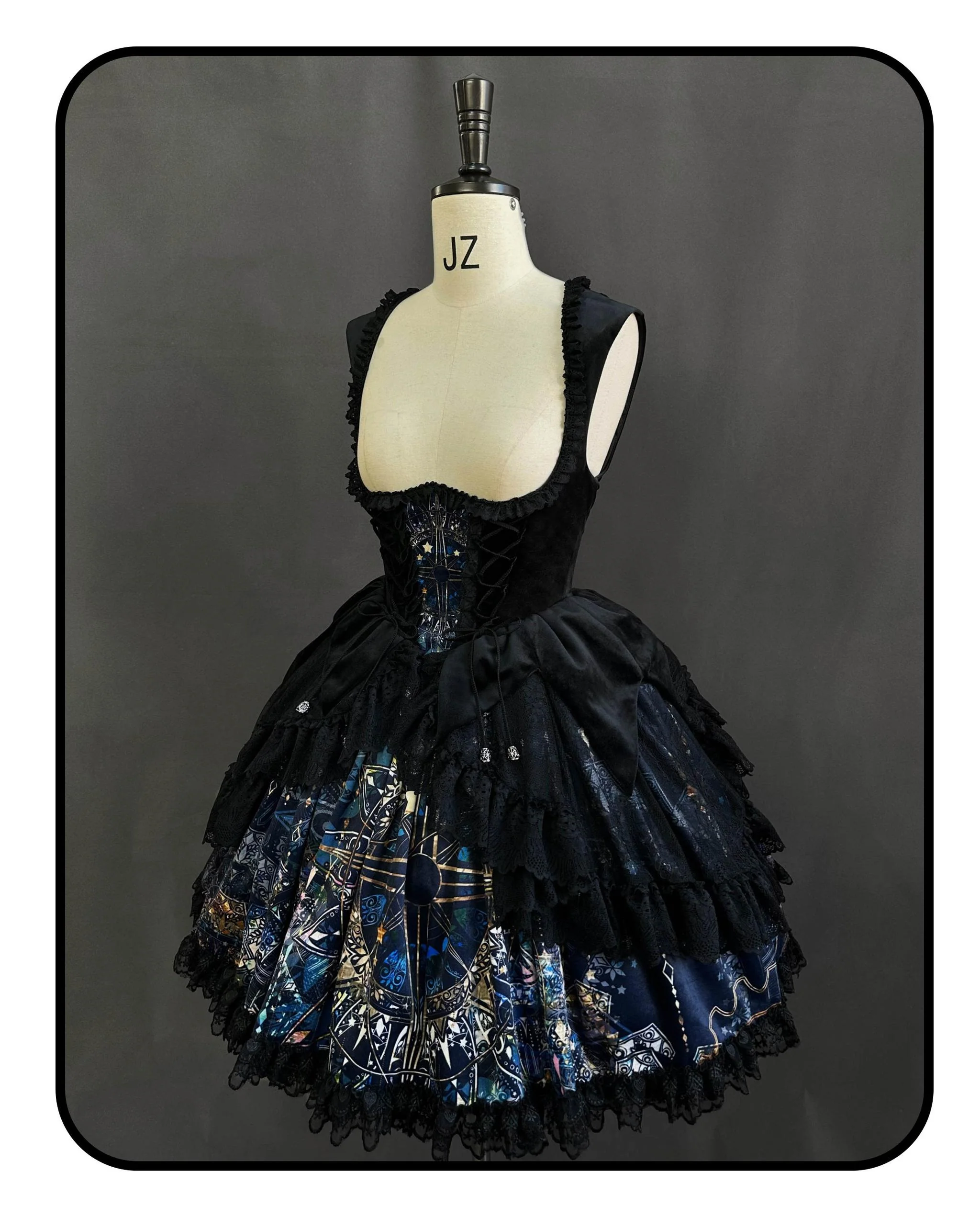 Night Traveler - Gothic Lolita Skirt Long Coat Long-Sleeved Shirt and Bustier - Image 56