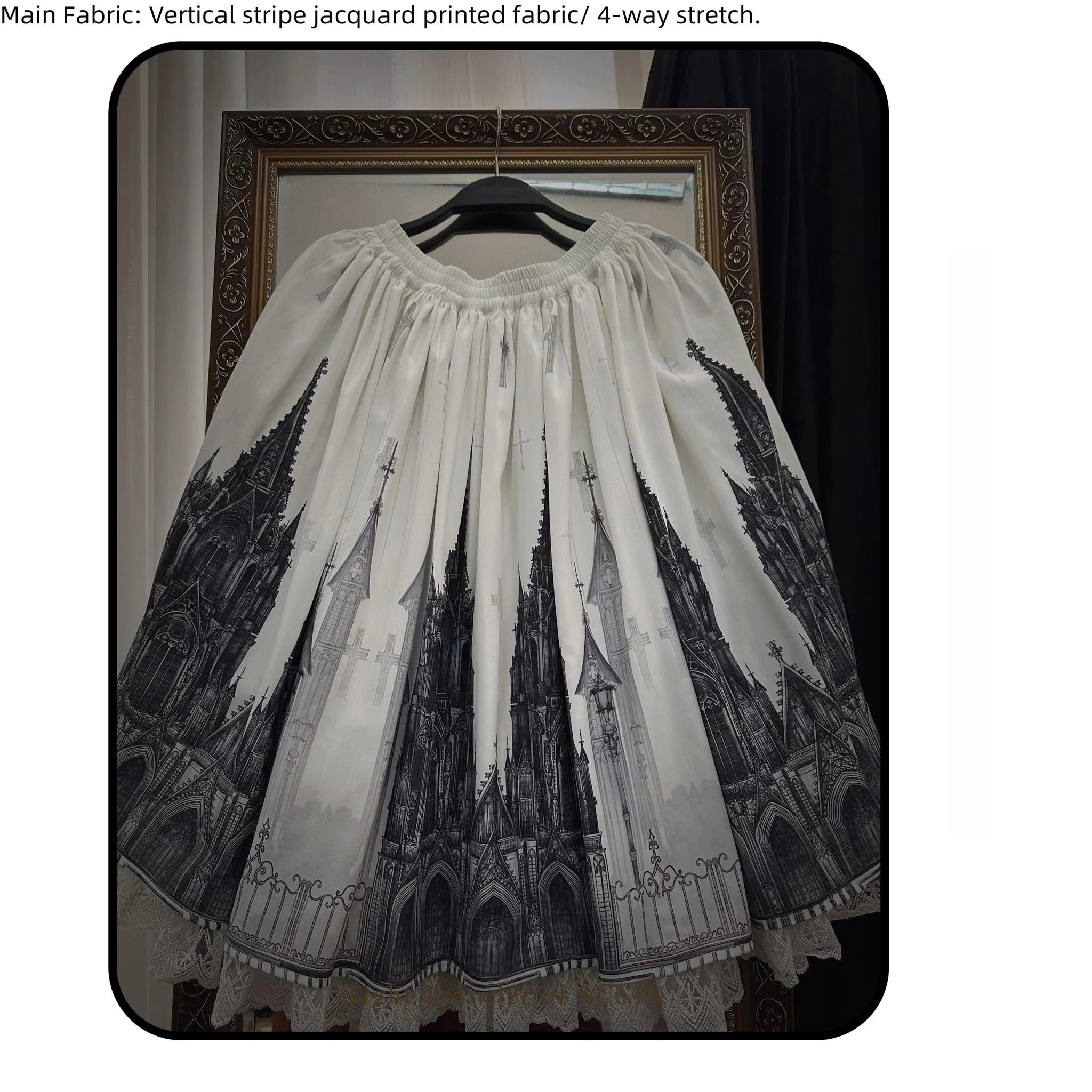 Night Traveler - Gothic Lolita Skirt Outfit Long Coat Shirt and Bustier Set - Image 56
