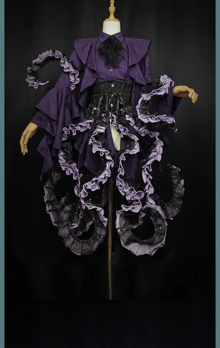 Camouflage Humanoid - Eerie Devour - Gothic Lolita Tentacle-like Petticoat and Short-Sleeved OP - Image 17