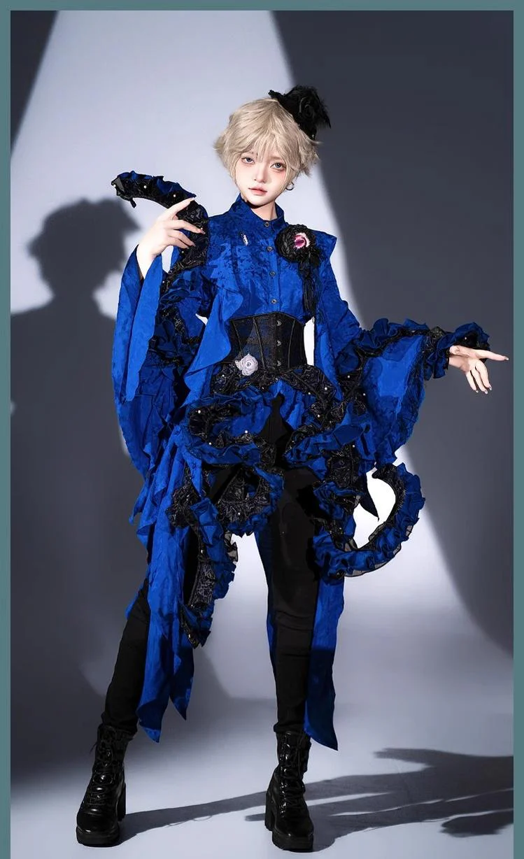 Camouflage Humanoid - Eerie Devour - Gothic Lolita Tentacle-like Petticoat and Short-Sleeved OP - Image 6
