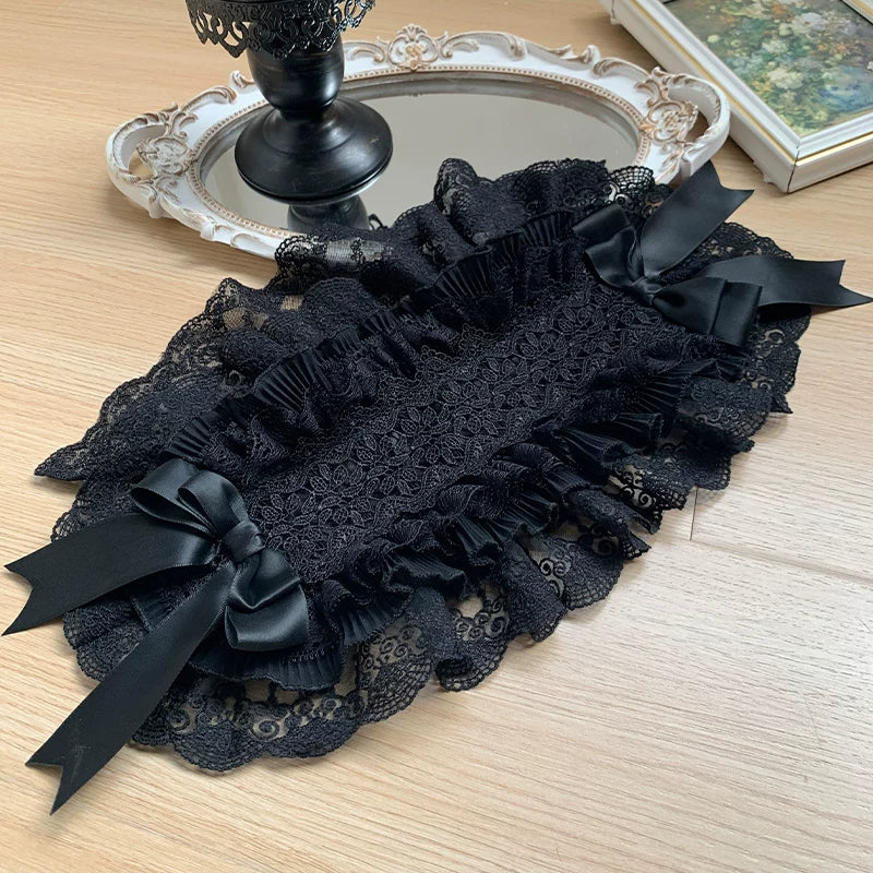 Dawn Bell & Dusk Song - Gothic Lolita Velvet OP Dress, Back Zipper - Image 21