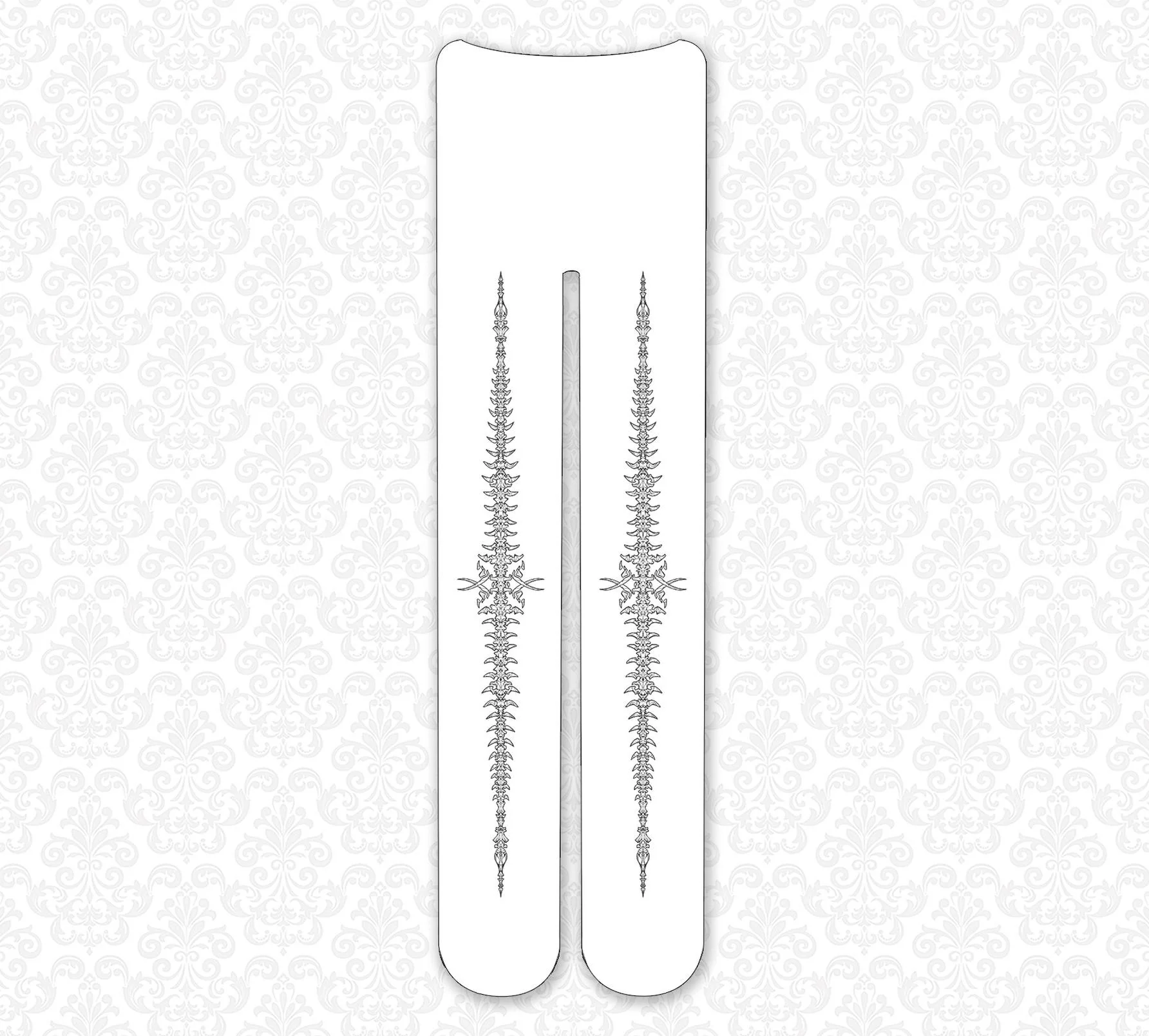 DuskProphecy - Coccyx - Gothic Lolita Velvet Pantyhose, Tailbone Print - Image 5