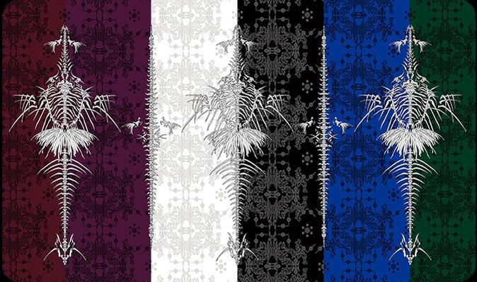DuskProphecy - Coccyx - Gothic Lolita Velvet Pantyhose, Tailbone Print - Image 6
