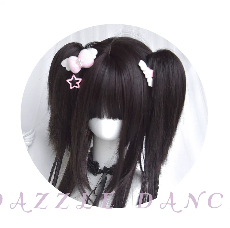 Sinwavy - Gothic Lolita Wig Black Natural Hair With Ponytails & Braids - Image 13