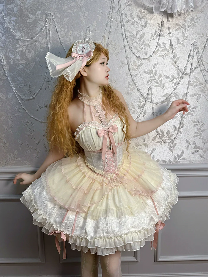 Alice Girl - Cross - Gothic Princess Lolita Corset with Multiple Layers Hem - Image 11