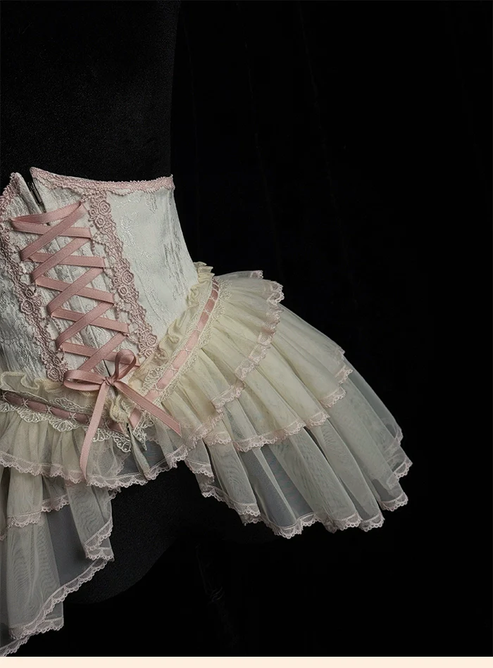 Alice Girl - Cross - Gothic Princess Lolita Corset with Multiple Layers Hem - Image 18