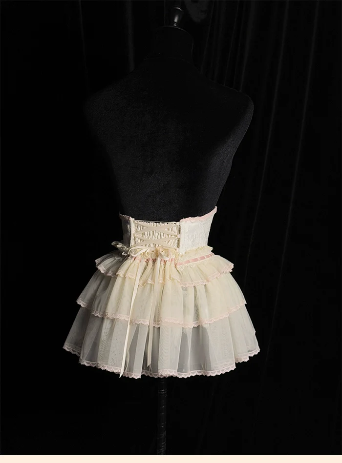 Alice Girl - Cross - Gothic Princess Lolita Corset with Multiple Layers Hem - Image 19