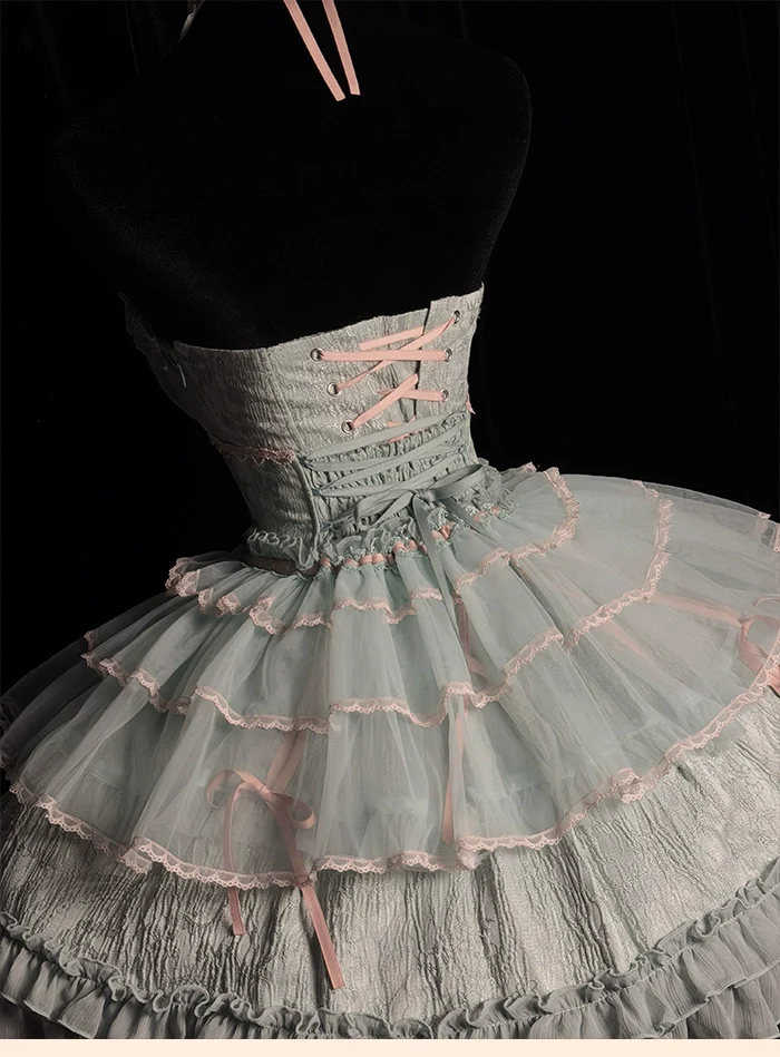 Alice Girl - Cross - Gothic Princess Lolita Corset with Multiple Layers Hem - Image 22