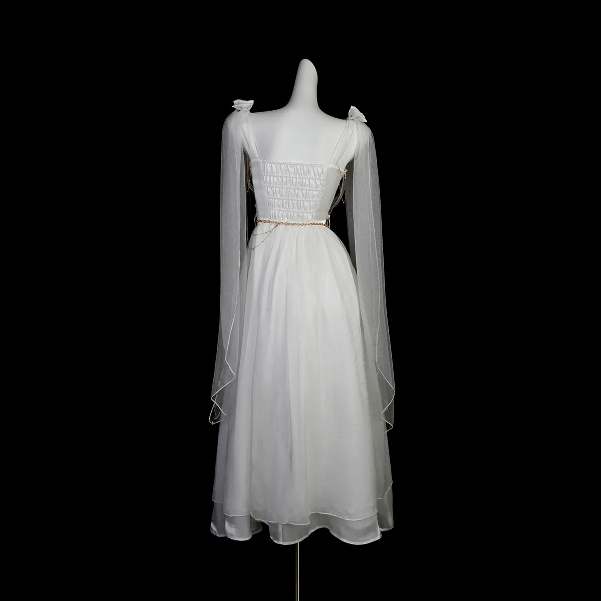 Divine - Elegant Greek Mythology Style Lolita JSK Irregular Hem White JSK Dress - Image 3