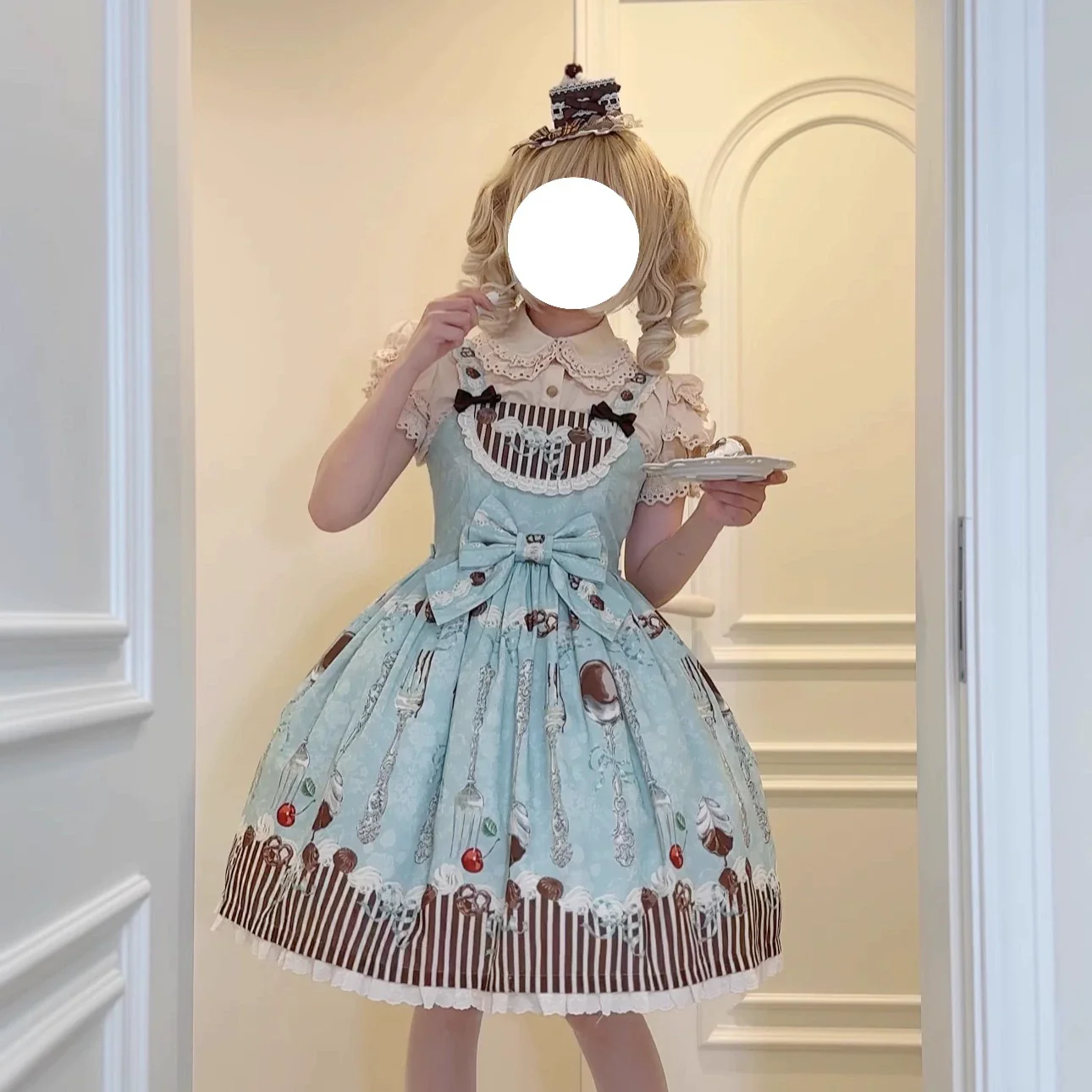 Sweet Dream Sheep - Sweet Dessert - Green Lolita Jumper Dress Lolita Headwear - Image 12