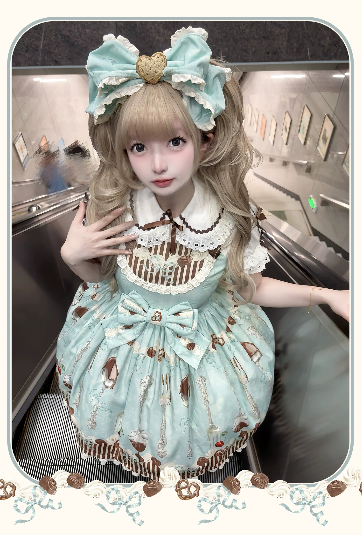 Sweet Dream Sheep - Sweet Dessert - Green Lolita Jumper Dress Lolita Headwear - Image 18
