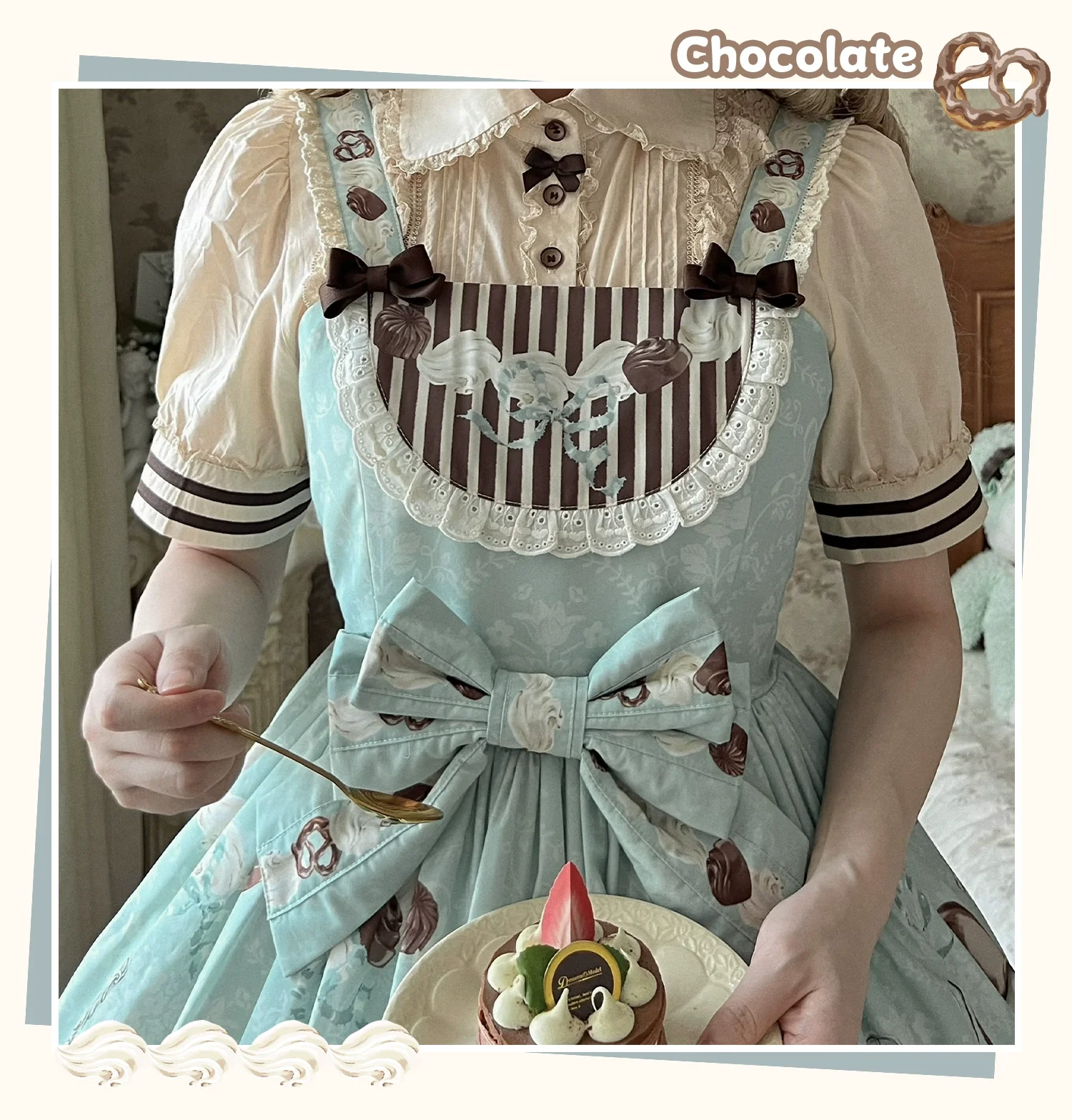 Sweet Dream Sheep - Sweet Dessert - Green Lolita Jumper Dress Lolita Headwear - Image 19