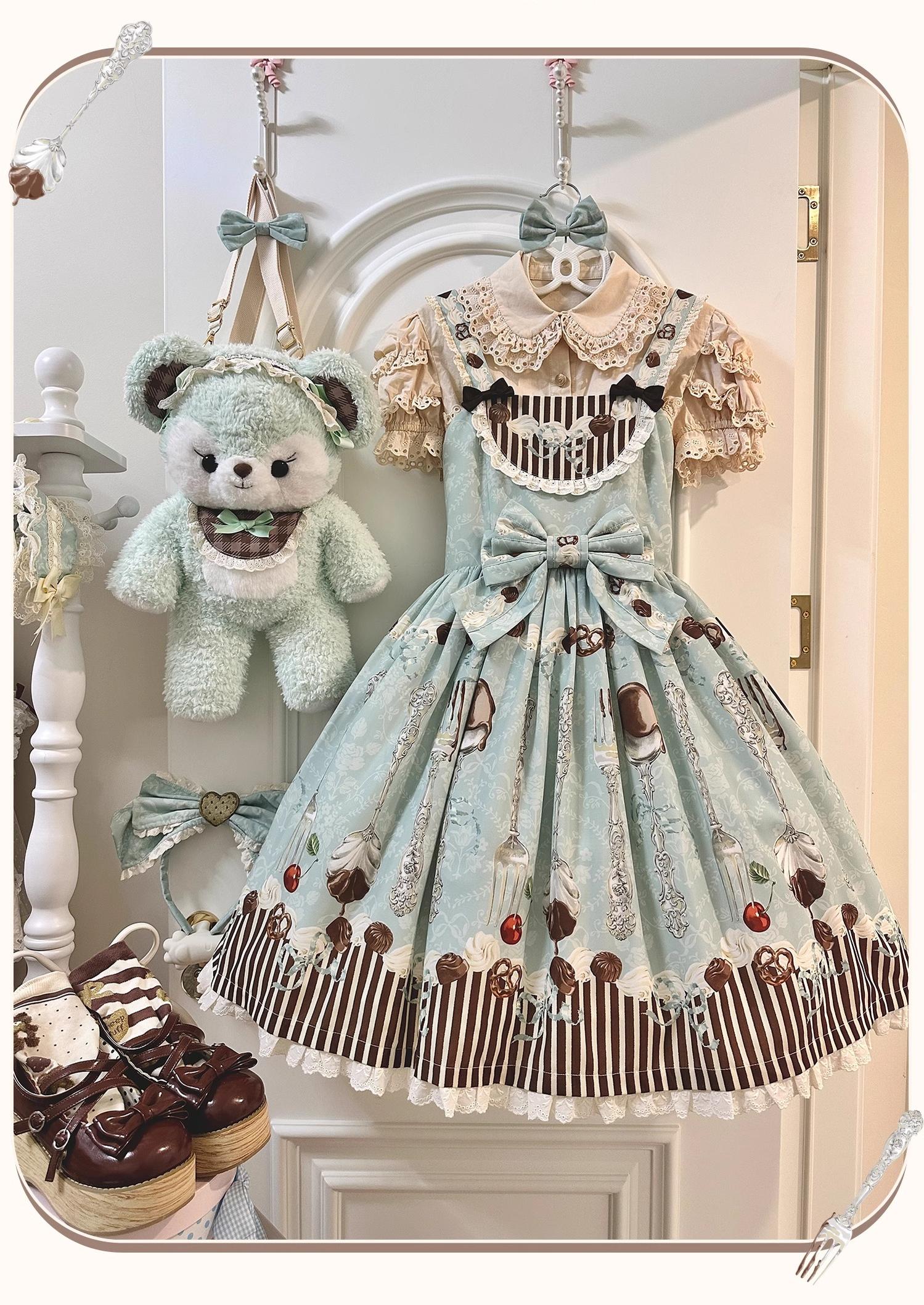 Sweet Dream Sheep - Sweet Dessert - Green Lolita Jumper Dress Lolita Headwear - Image 20