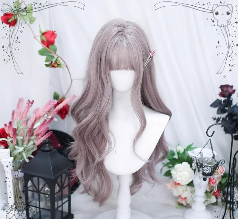 Dalao Home - Yunyi - Grey-purple Lolita Wig Sweet Long Curls Wig - Image 2